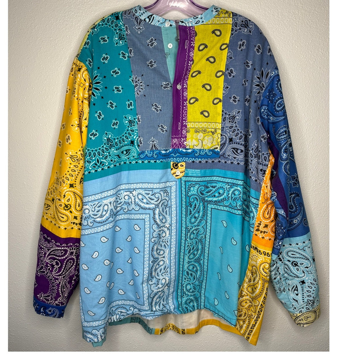 Children of the Discordance Multicolor Bandana Patch Long Sleeve Shirt 3
