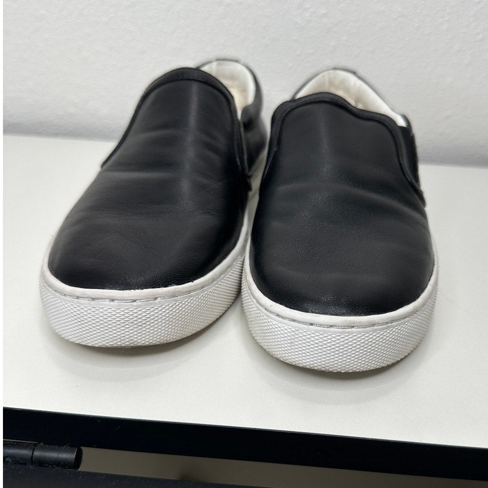 Sam Edelman Black Leather White Base Slip On Shoe 5