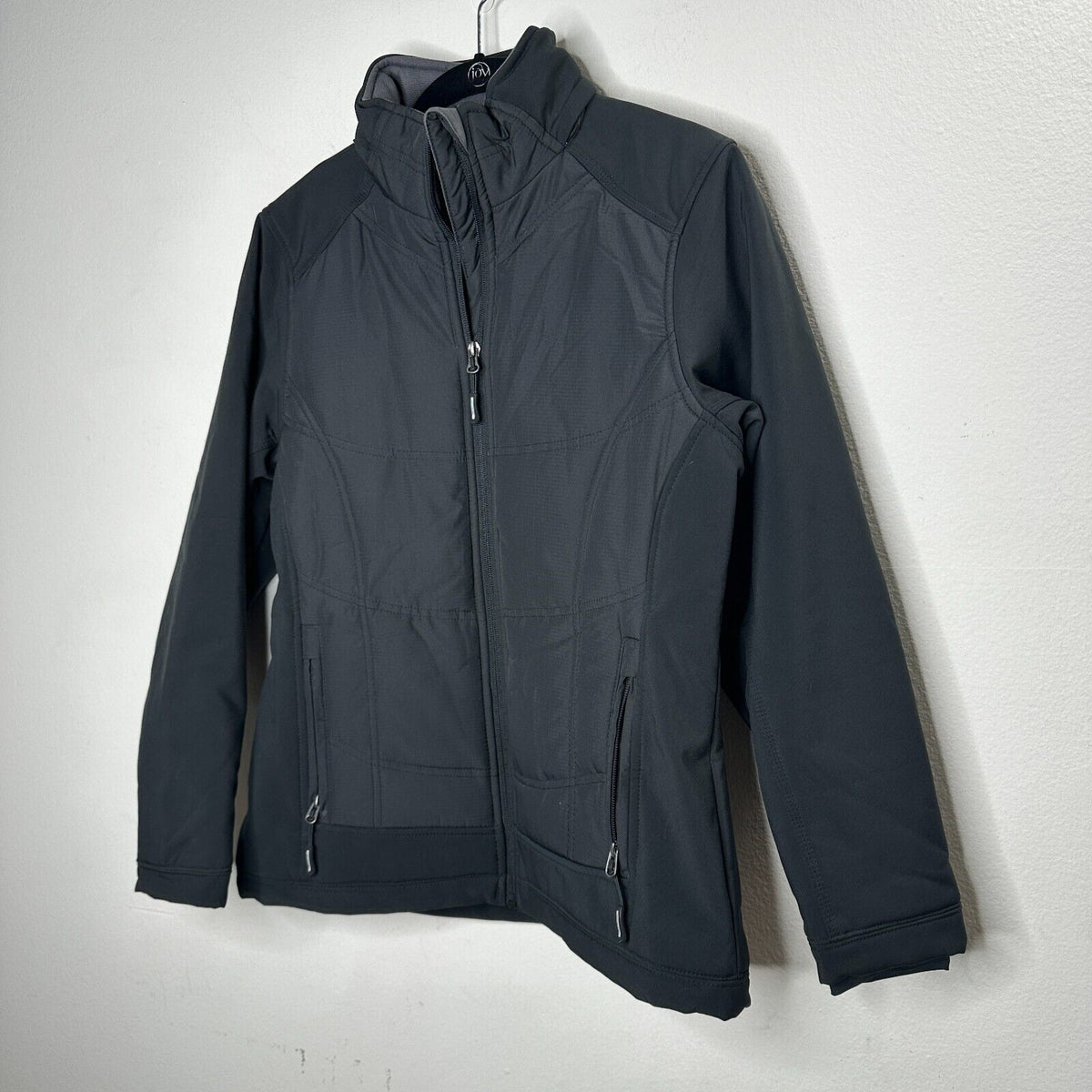 North End Sports Weather Technology Black High Collar Zip Jacket & Pockets S