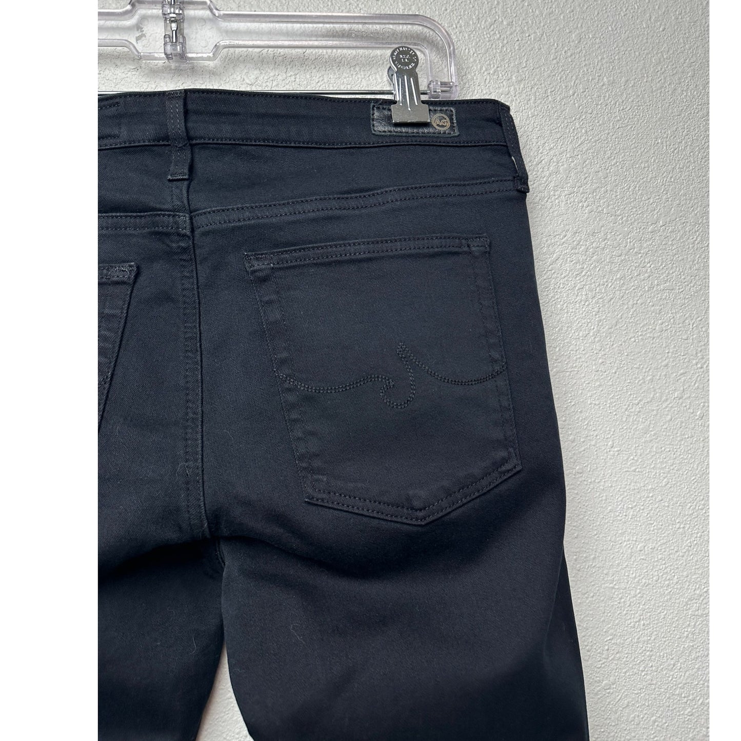 AG Prima Ankle Cigarette Jeans Super Black Women's US 32