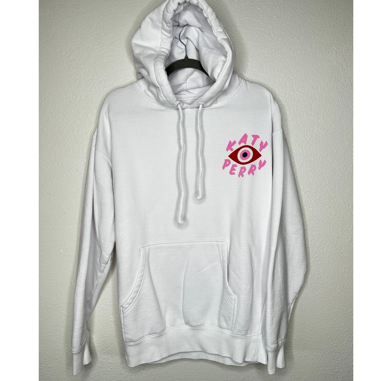 Katy Perry Graphic Hoodie White Women’s M Pullover Sweatshirt