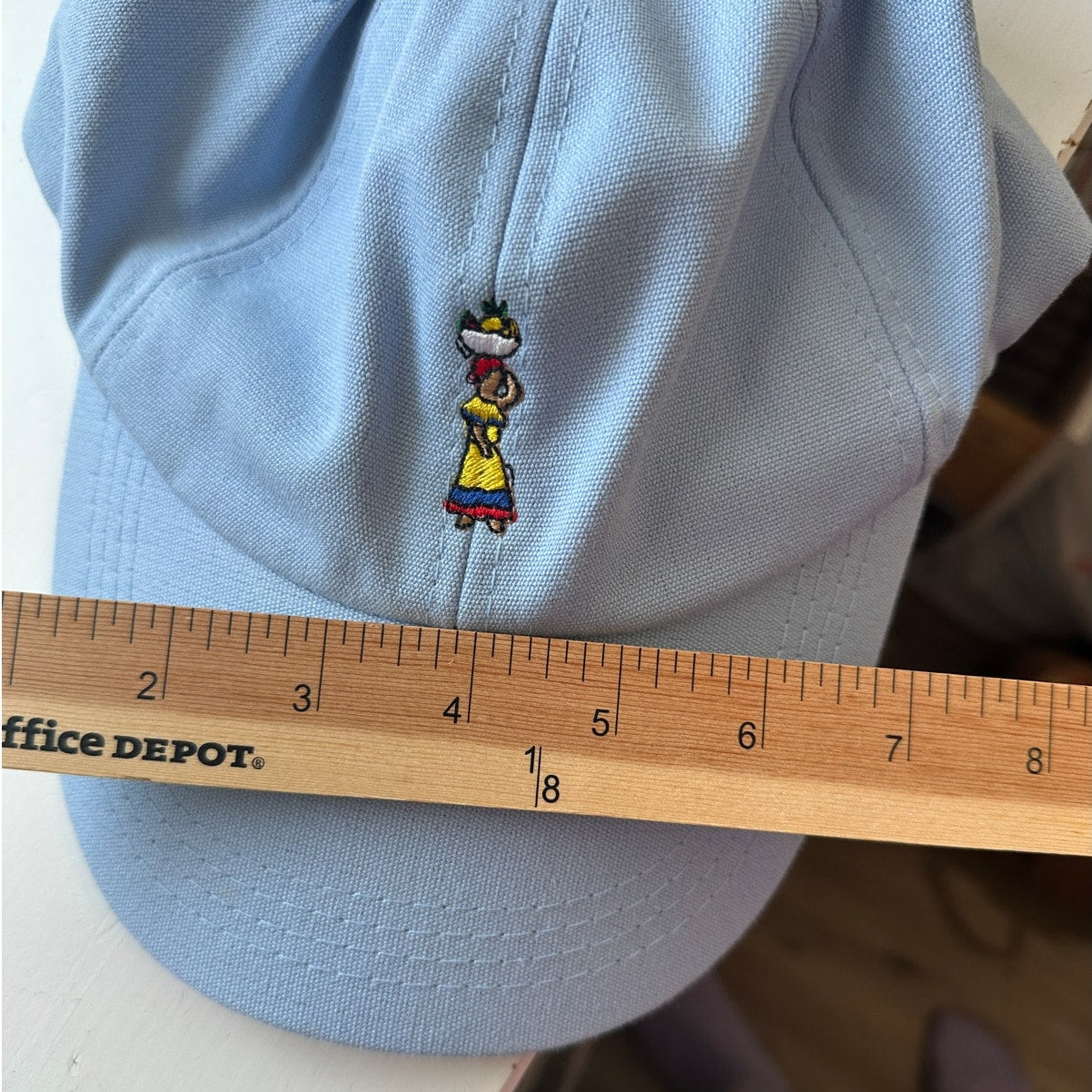Kowu Light Blue Colombian Embroidered Adjustable Baseball Cap