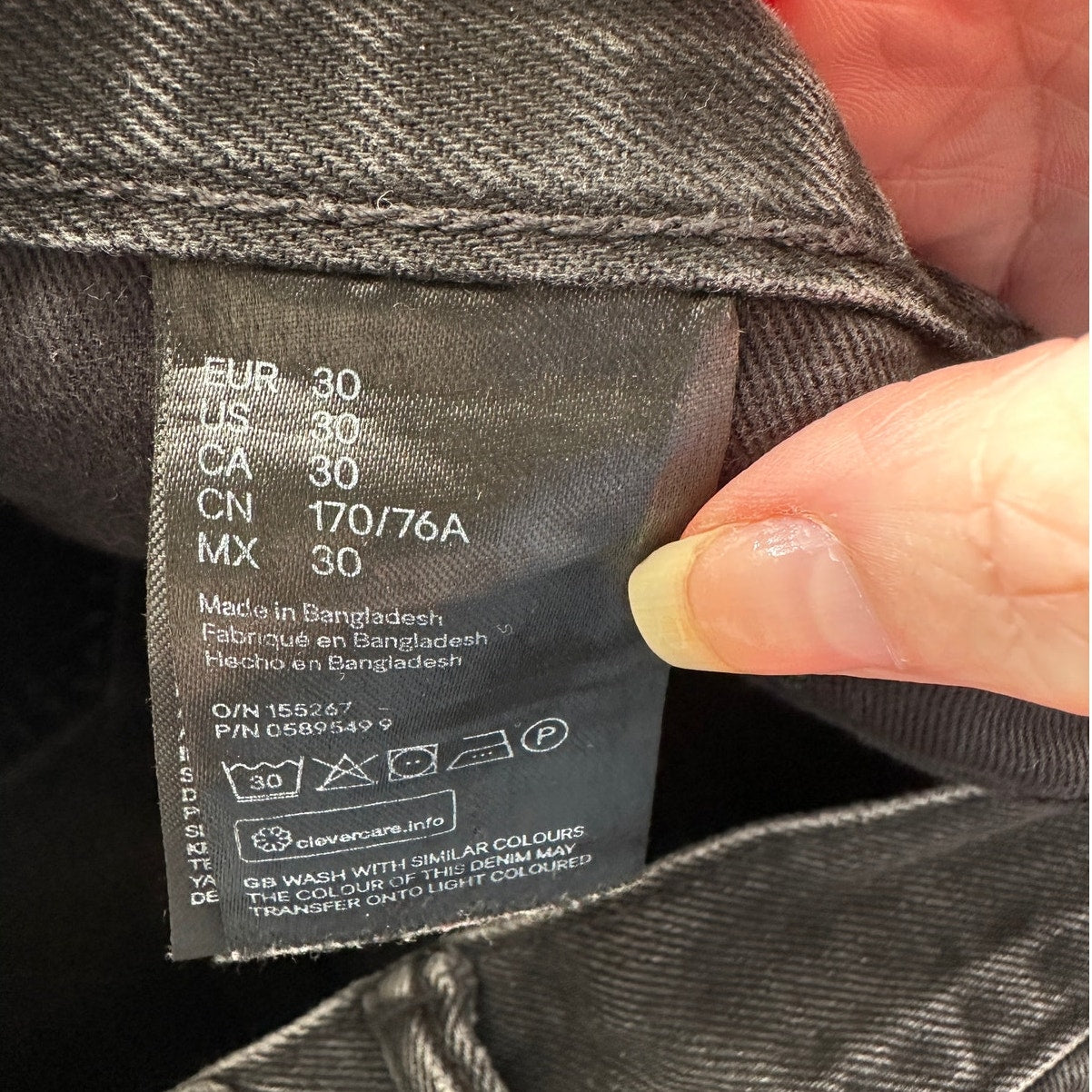 &Denim  by  H&M  Black Gray Denim Shorts Size 30