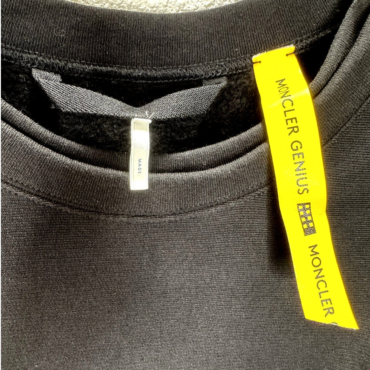 Moncler Black Genius 1952 X Undefeated White Logo Altered Sweatshirt L