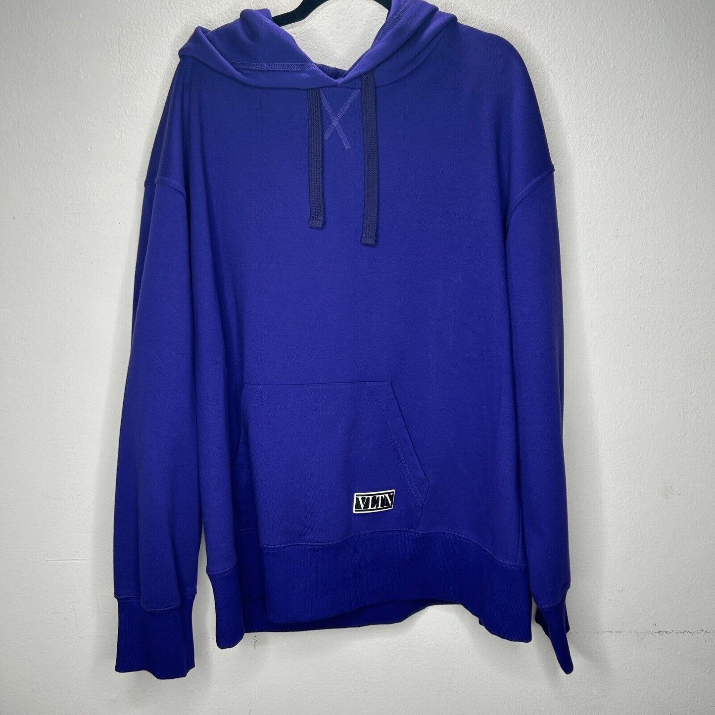 Valentino Purple Oversize Long Sleeve Hoodie Pocket VLTN