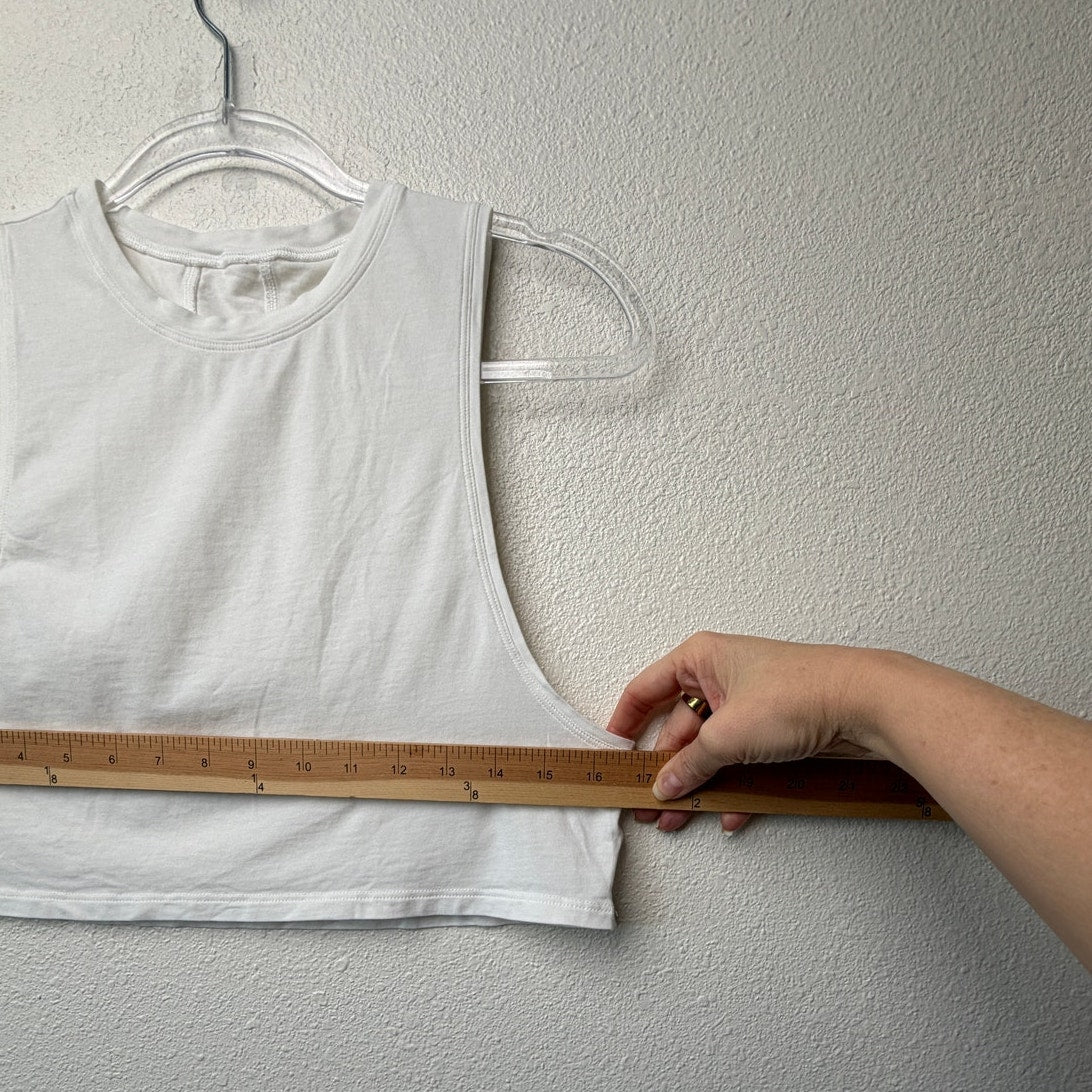 Lululemon Muscle Love Crop Tank White Women 4