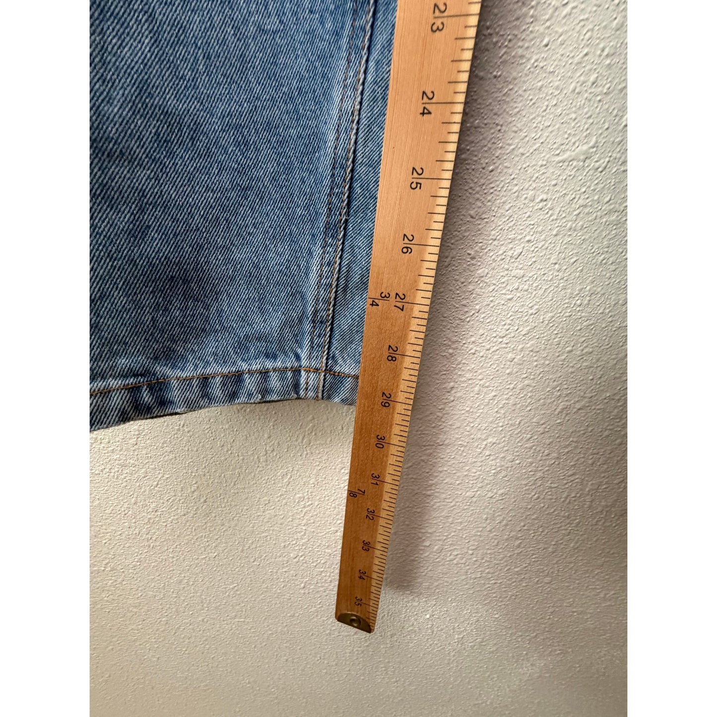 Hed Mayner Men's L Light Blue Pleated Denim Jeans