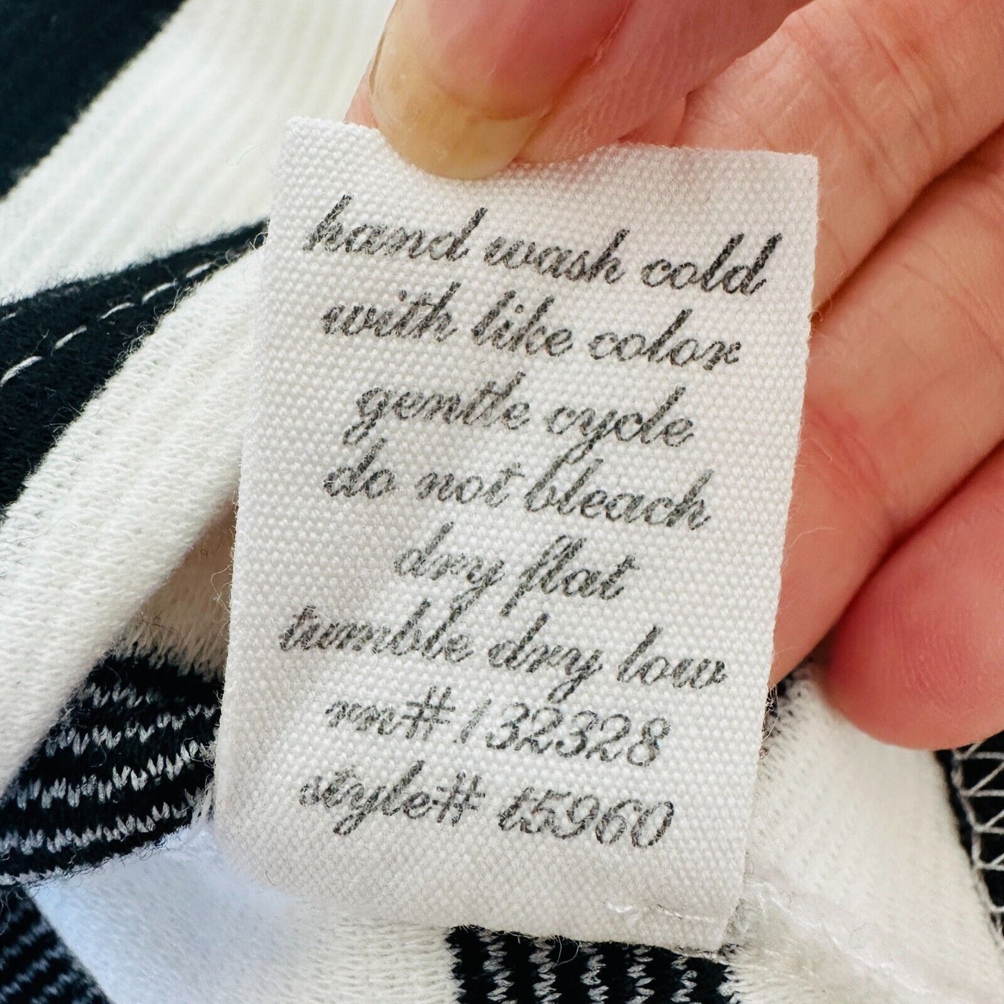 Ezra Black & White Striped Sleeveless V-Neck Crop Gathered Front Knot Back Zip S