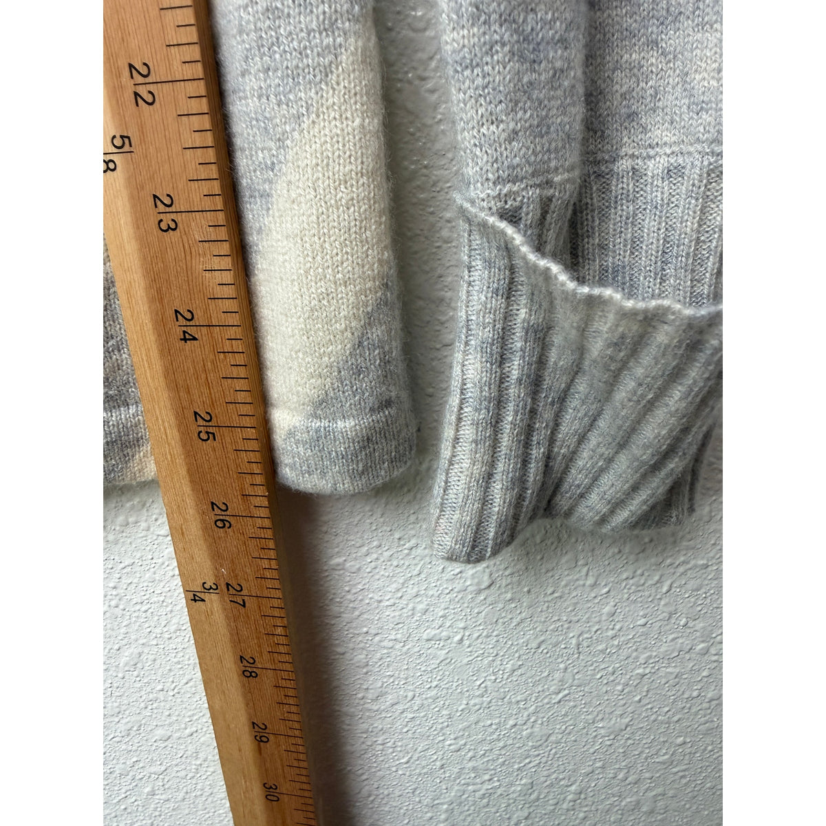 Minnie Rose Gray Ivory Cashmere Zip Cardigan Women S
