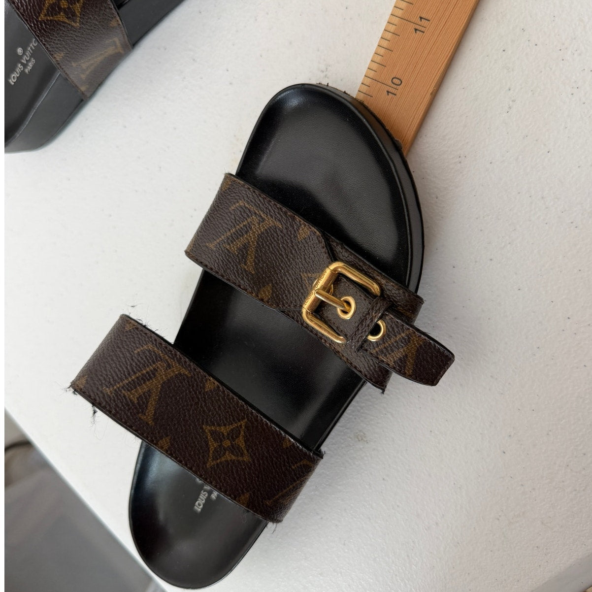 Louis Vuitton Monogram Flat Comfort Mule Sandals EU 37- US 7