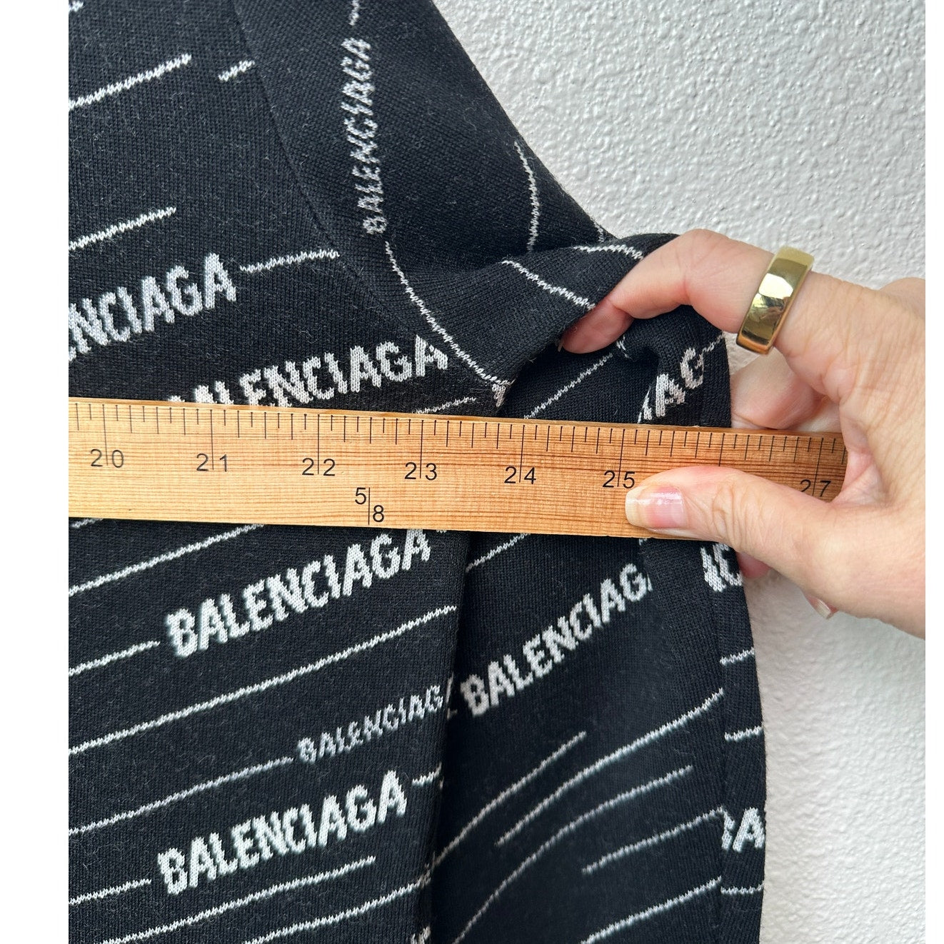 NWT Balenciaga Logo Intarsia Wool-Blend Sweater Black Men's XL