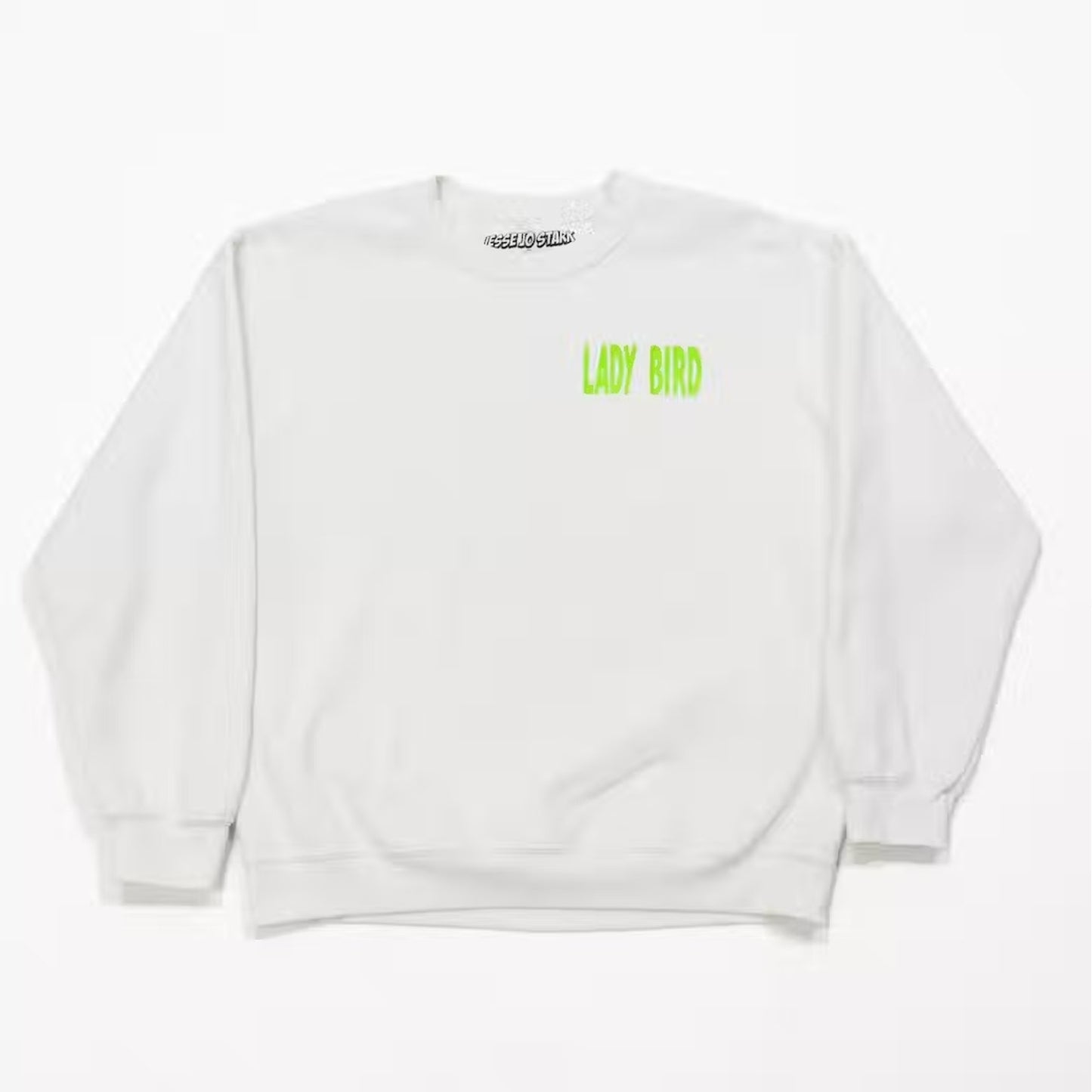 NWOT Jesse Jo Stark Lady Bird Graphic Pullover Crewneck White Sweatshirt Small