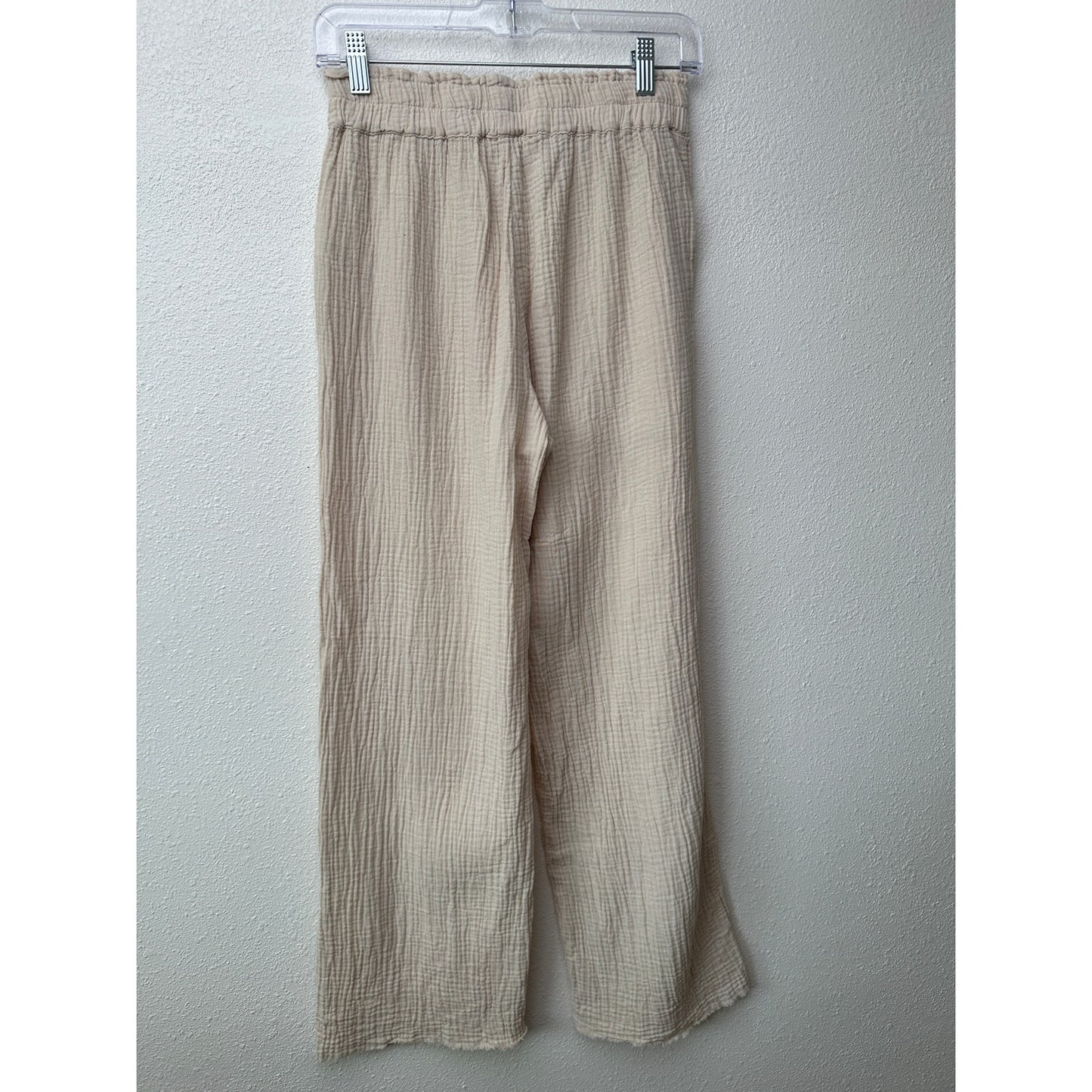 Rails Leon Crop Pants Flax Cotton Gauze Elastic Waist XS