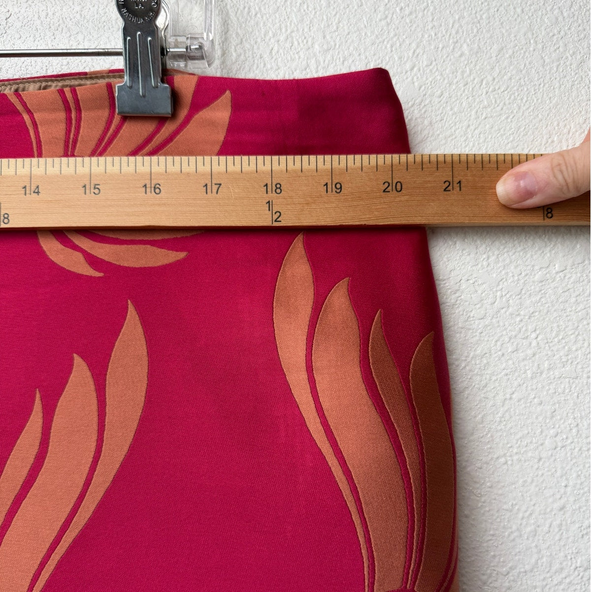 Dries Van Noten Fuchsia Peach Shell Silk Skirt US 12