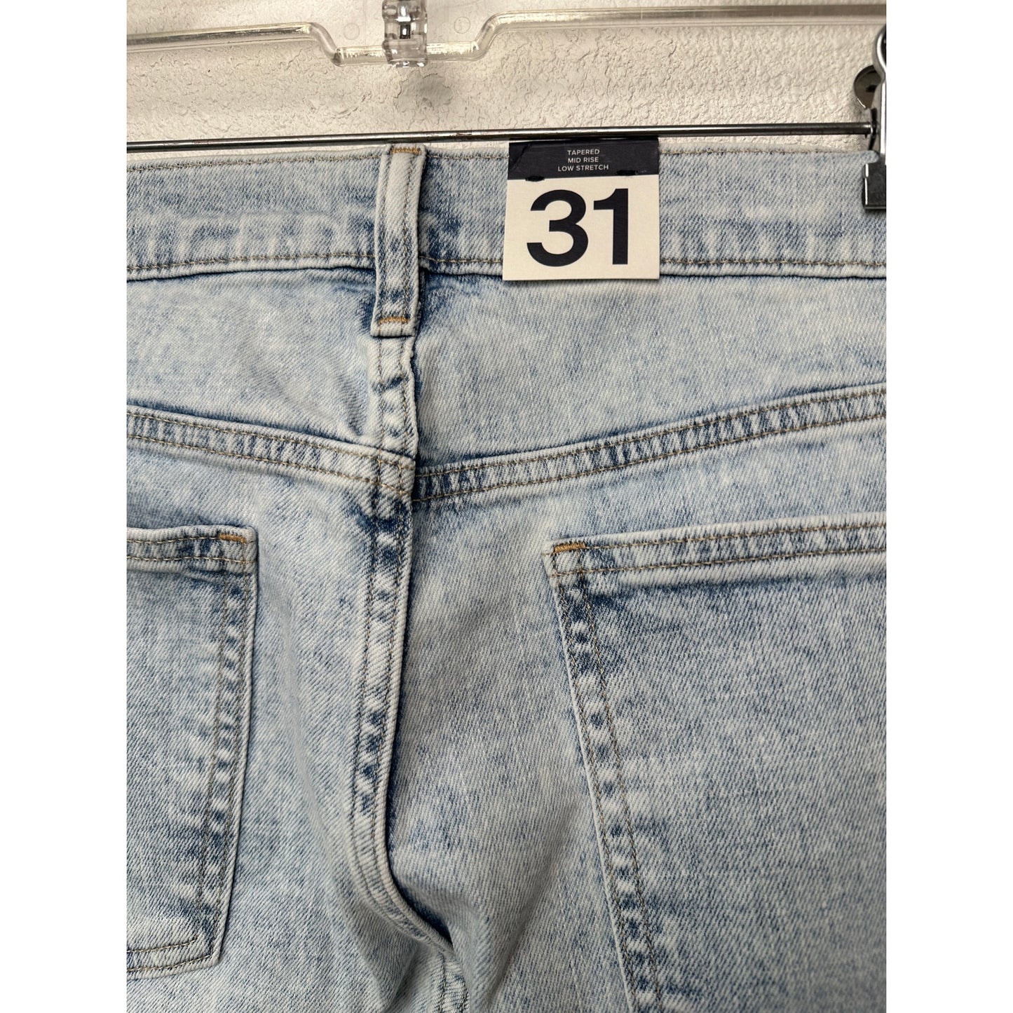 NWT GAP Girlfriend Mid Rise Jeans Gray Acid Wash 31 Raw Hem