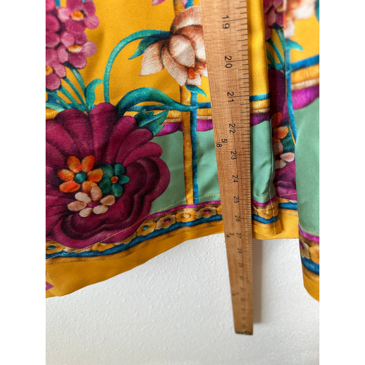 La DoubleJ Yellow Multi-Color Printed Silk Pull-on Palazzo Pant XL