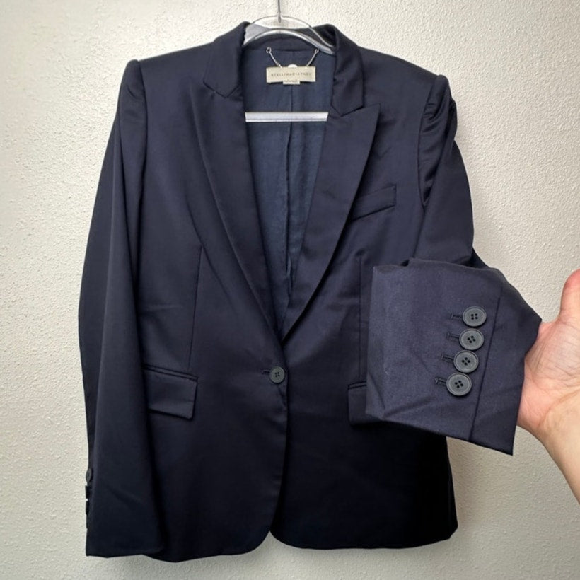 Stella McCartney Navy One-Button Blazer Women IT 46 (US 10)