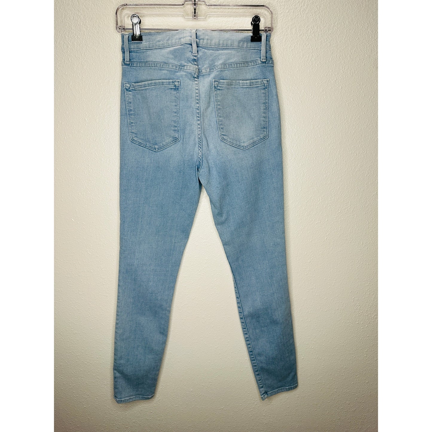 Frame Light Wash Ali High-Rise Cigarette Denim Jeans 28
