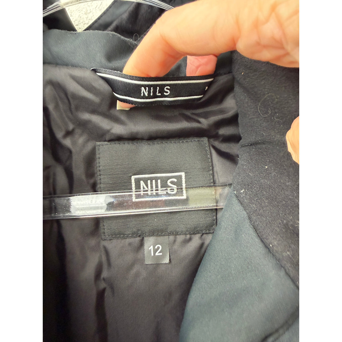 NILS Dark Slate Hooded Insulated Ski Jacket Women US 12