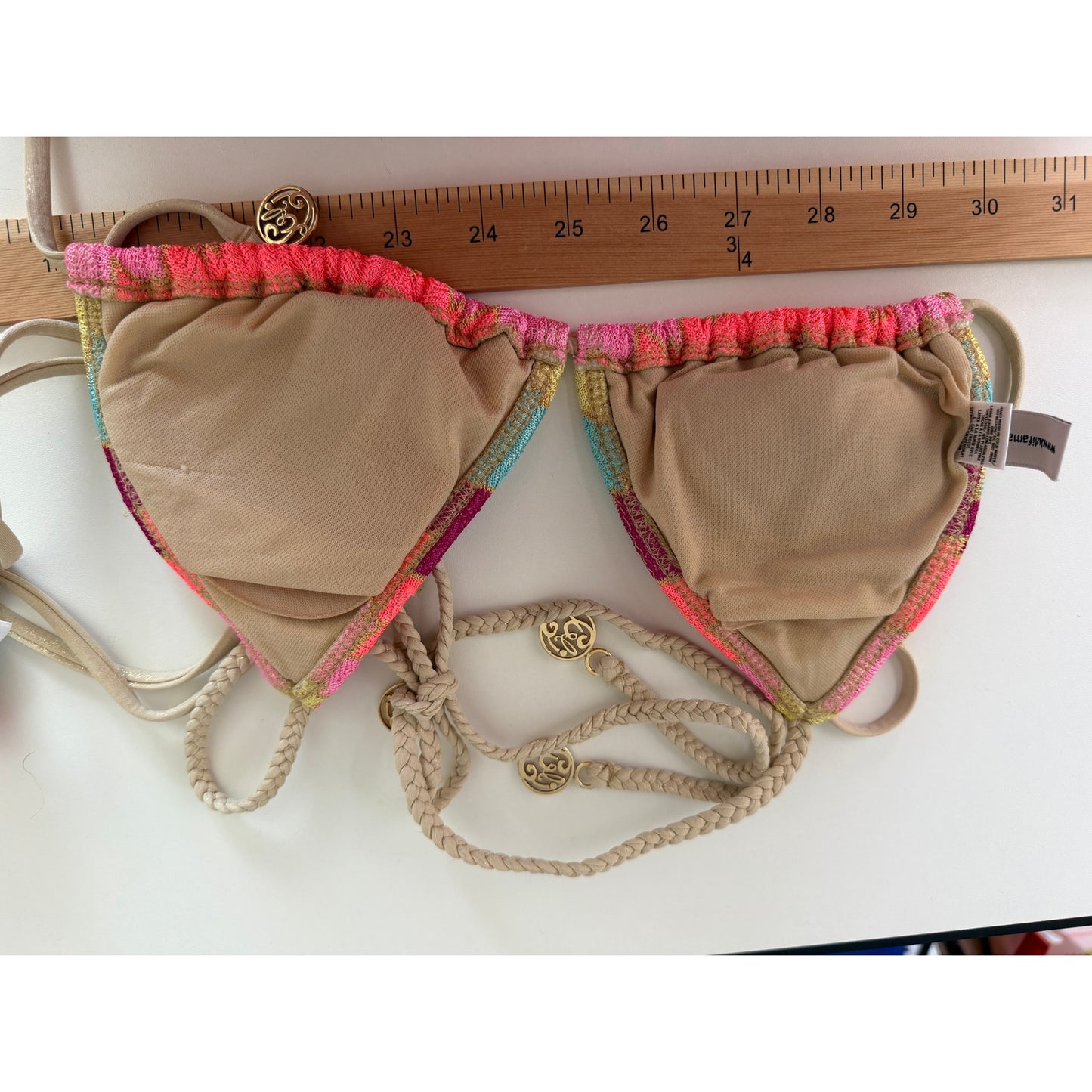Luli Fama Multicolor Metallic Bikini Set Women's XS