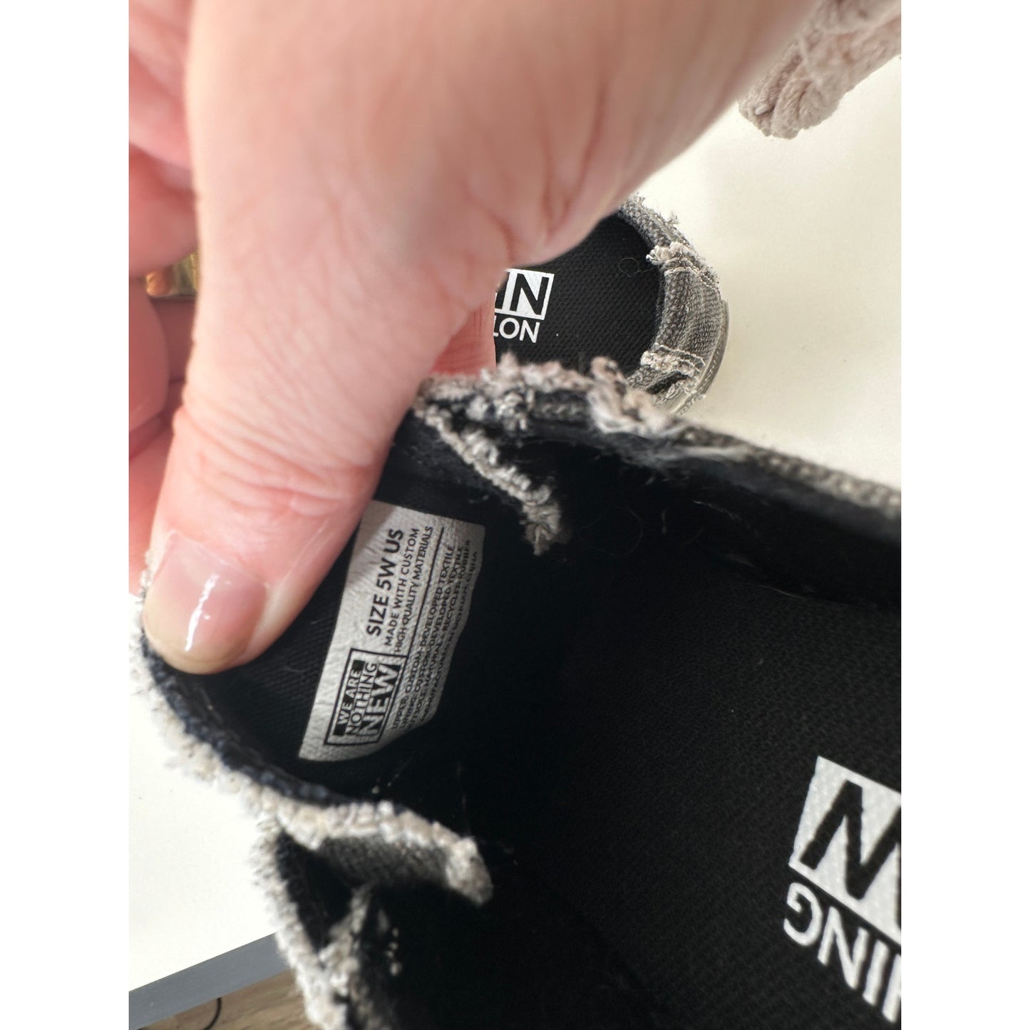 Nothing New Women's Stonewash Wave Black Sneaker 5