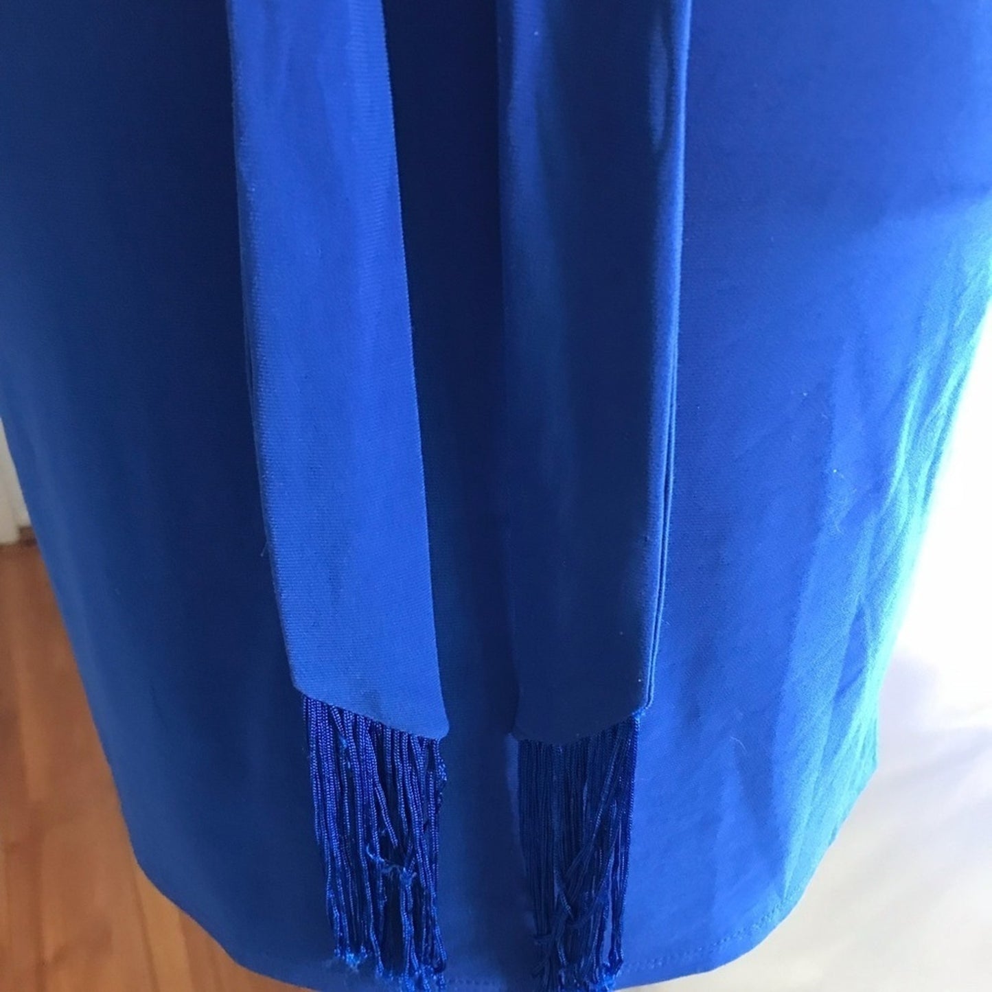 Jessica Simpson Royal Blue Split Sleeve Tie Sash Mini Cocktail Dress Small