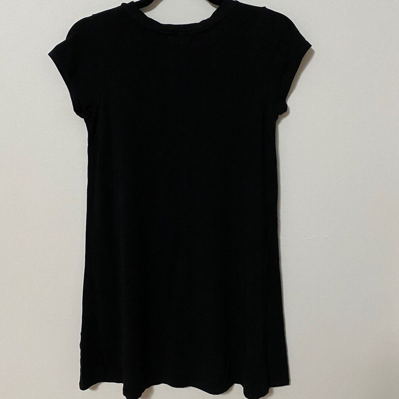 Heart & Hips Black Front Pocket T-Shirt Shift Dress Round Neck Short Sleeve S