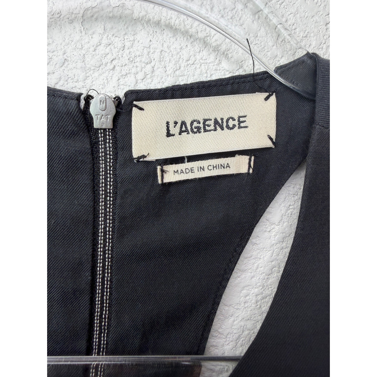 L'AGENCE Black Racerback Ruffle Hem Dress Women 4