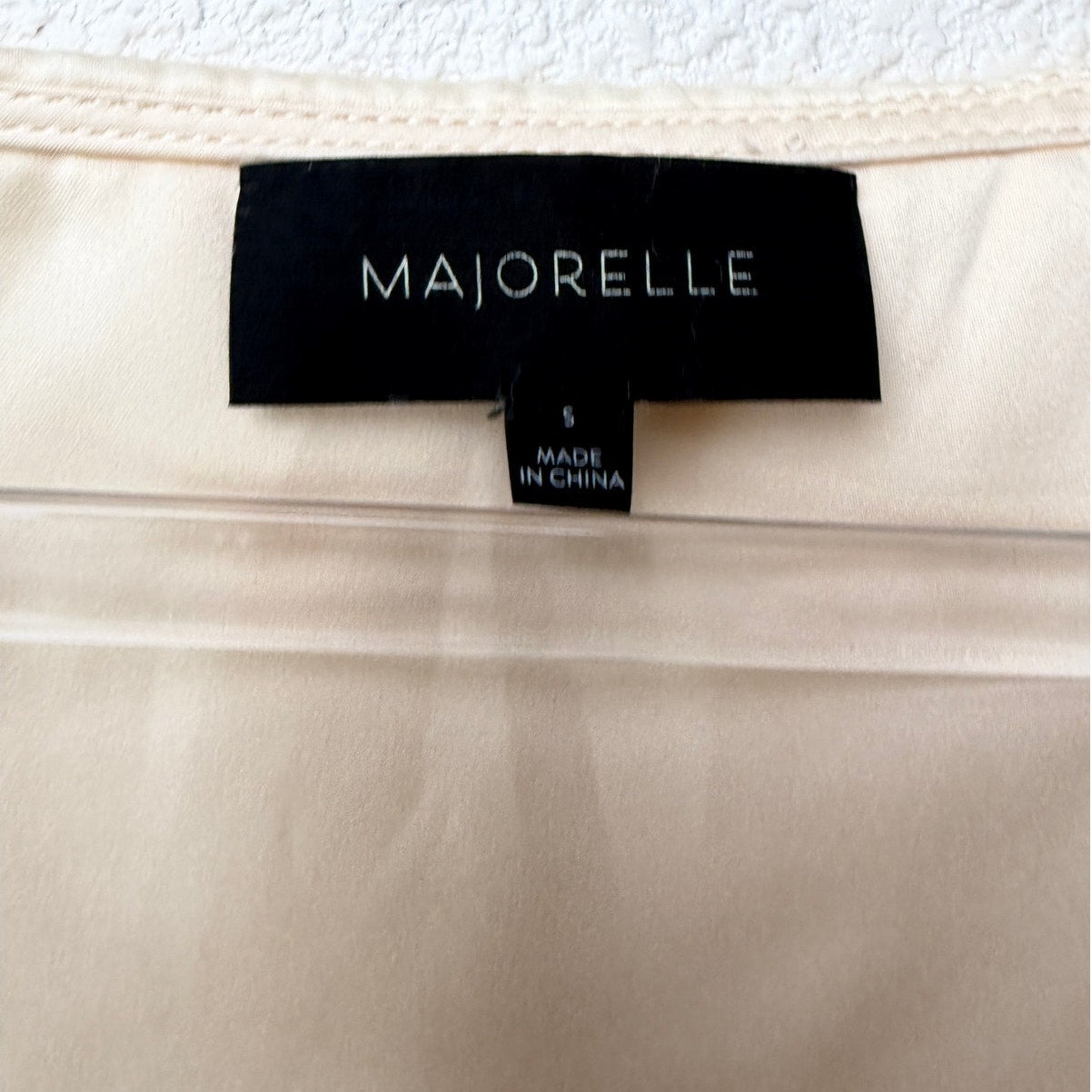 Majorelle Waldorf Top Buttercream Satin Tie Front Corset Blouse Size S