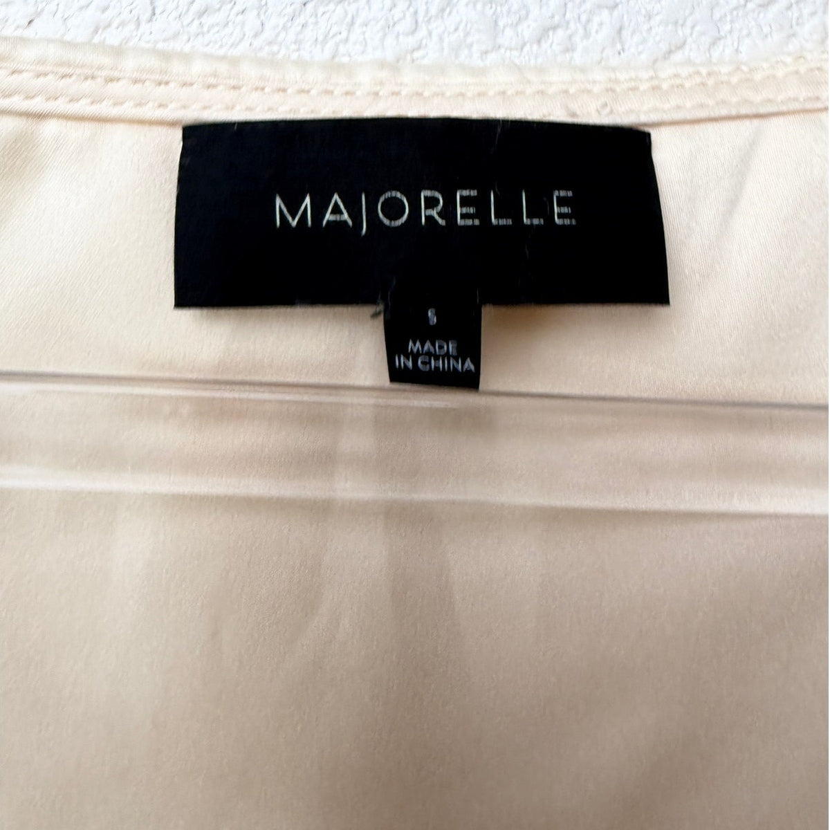 Majorelle Waldorf Top Buttercream Satin Tie Front Corset Blouse Size S