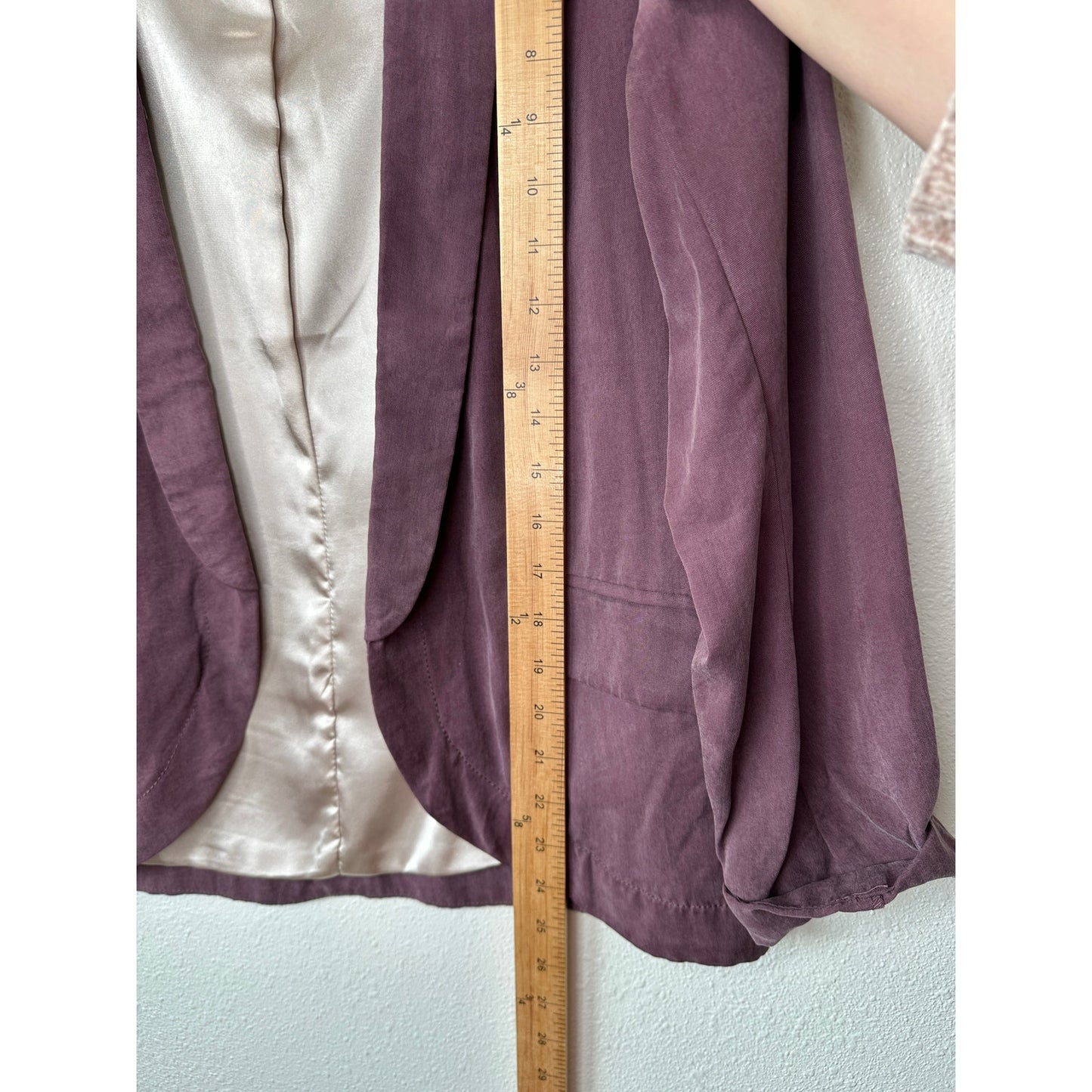 Elevenses Whitby Dusty Purple Soft Pocketed Thin Blazer 2