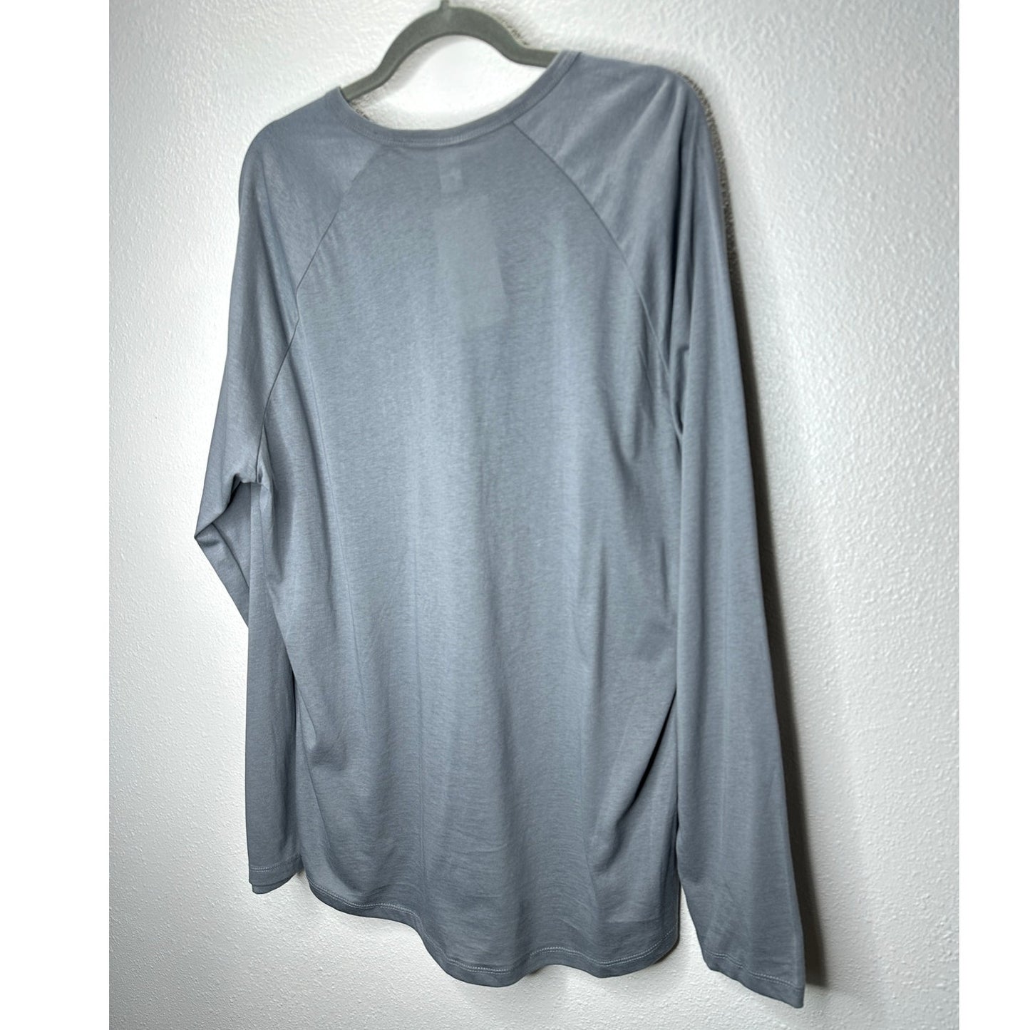 Alternative Earth Ocean Gray Raglan Sleeve Round Neck Henley Tee XL