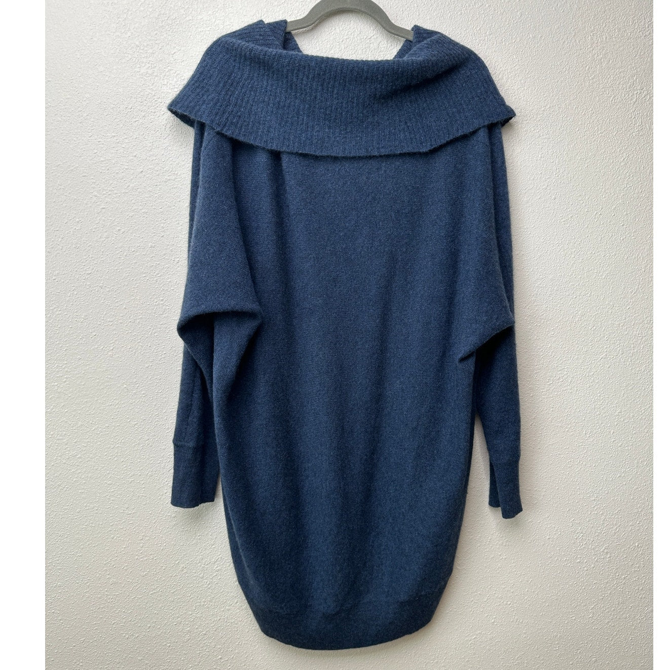 Halogen Cashmere Sweater Blue 2X Off Shoulder Tunic