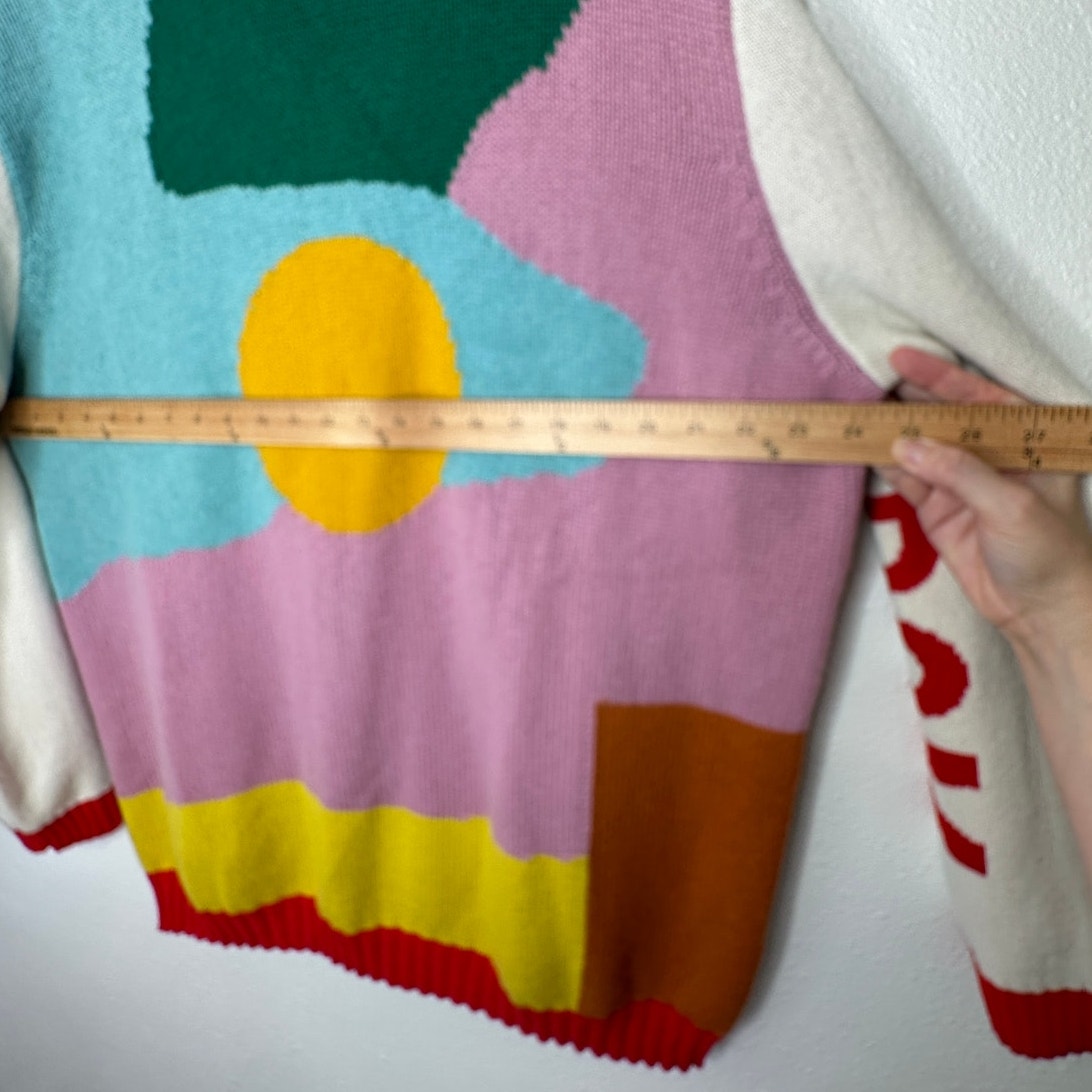 Walter Van Beirendonck Demand Freedom 100% Super Fine Wool Sweater L