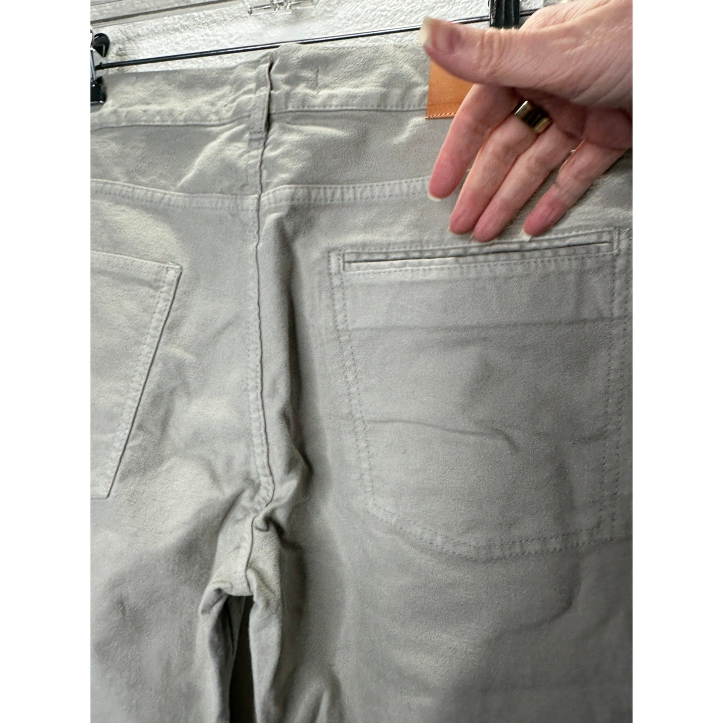 Billie Reid Taupe Slim Cut 5-Pocket Casual Jeans 32