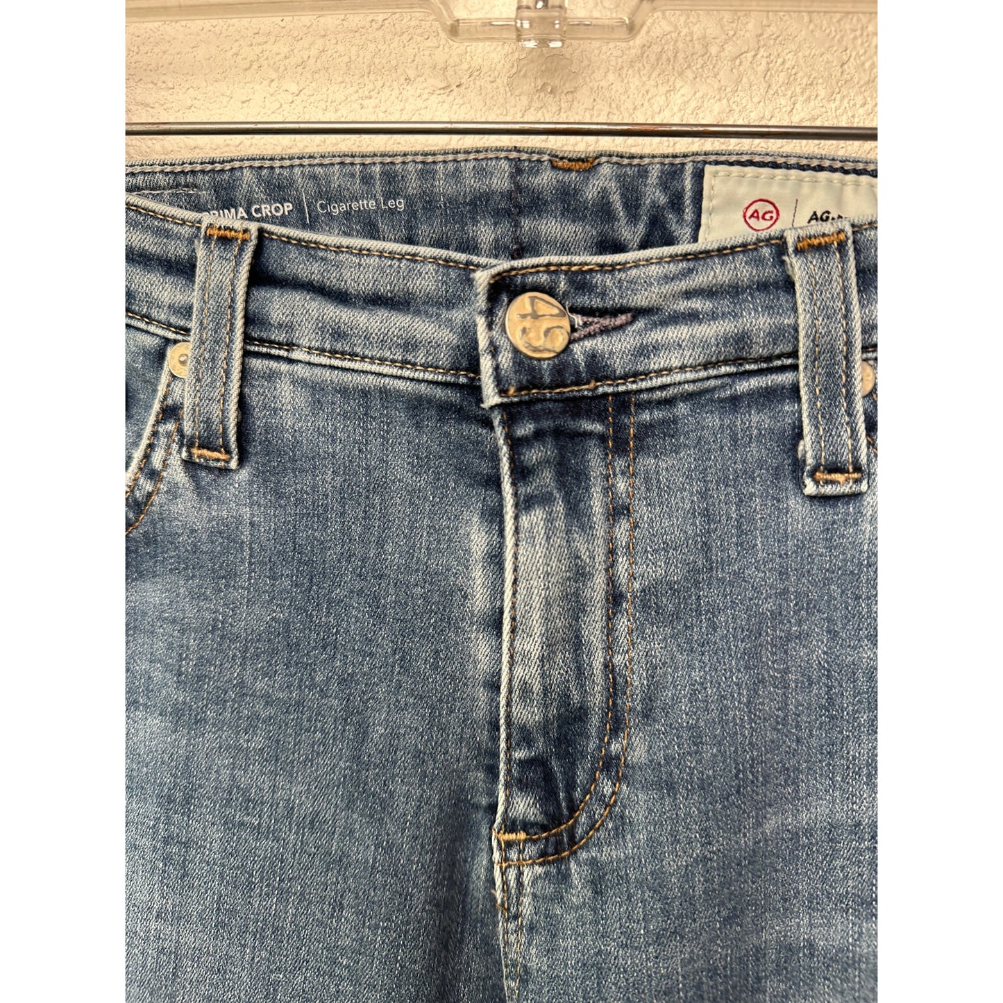 AG Adriano Goldschmied Prima Crop Cigarette Jeans Blue Women US 28