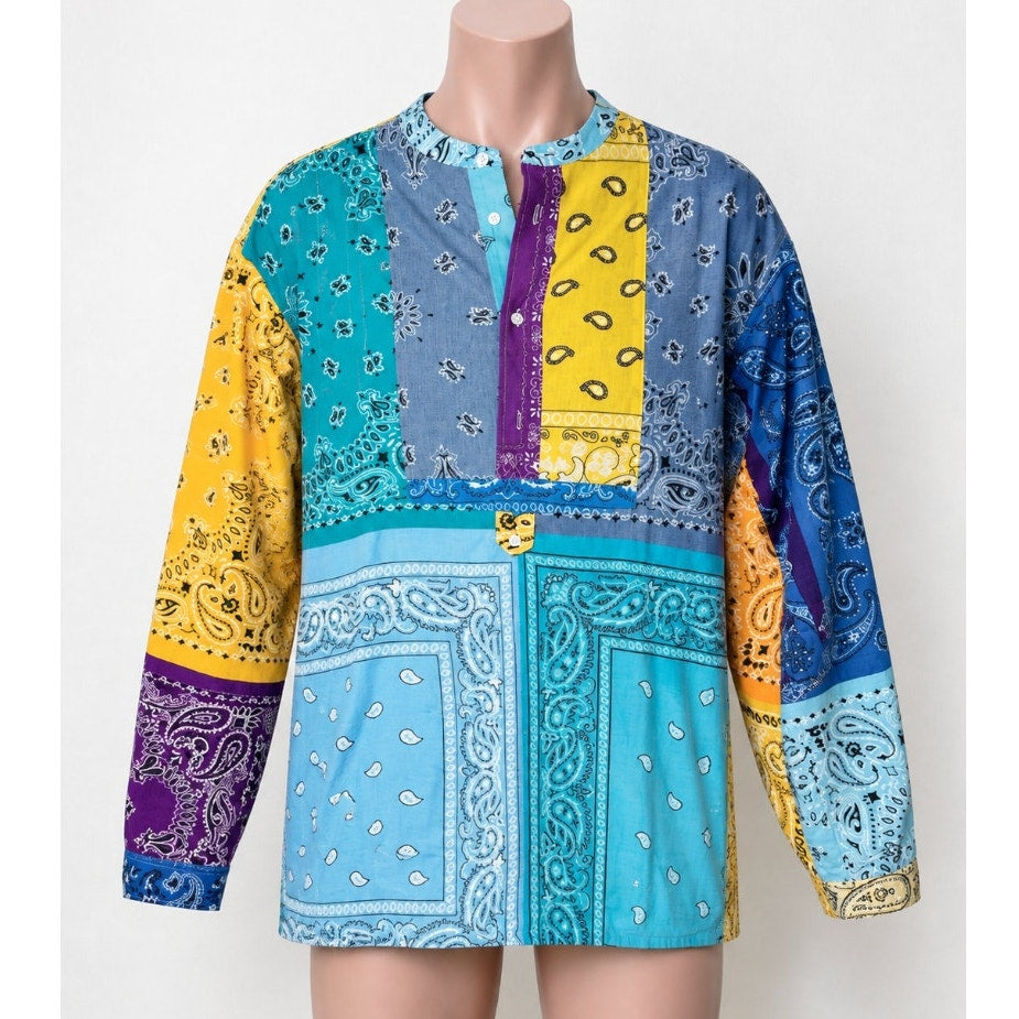 Children of the Discordance Multicolor Bandana Patch Long Sleeve Shirt 3