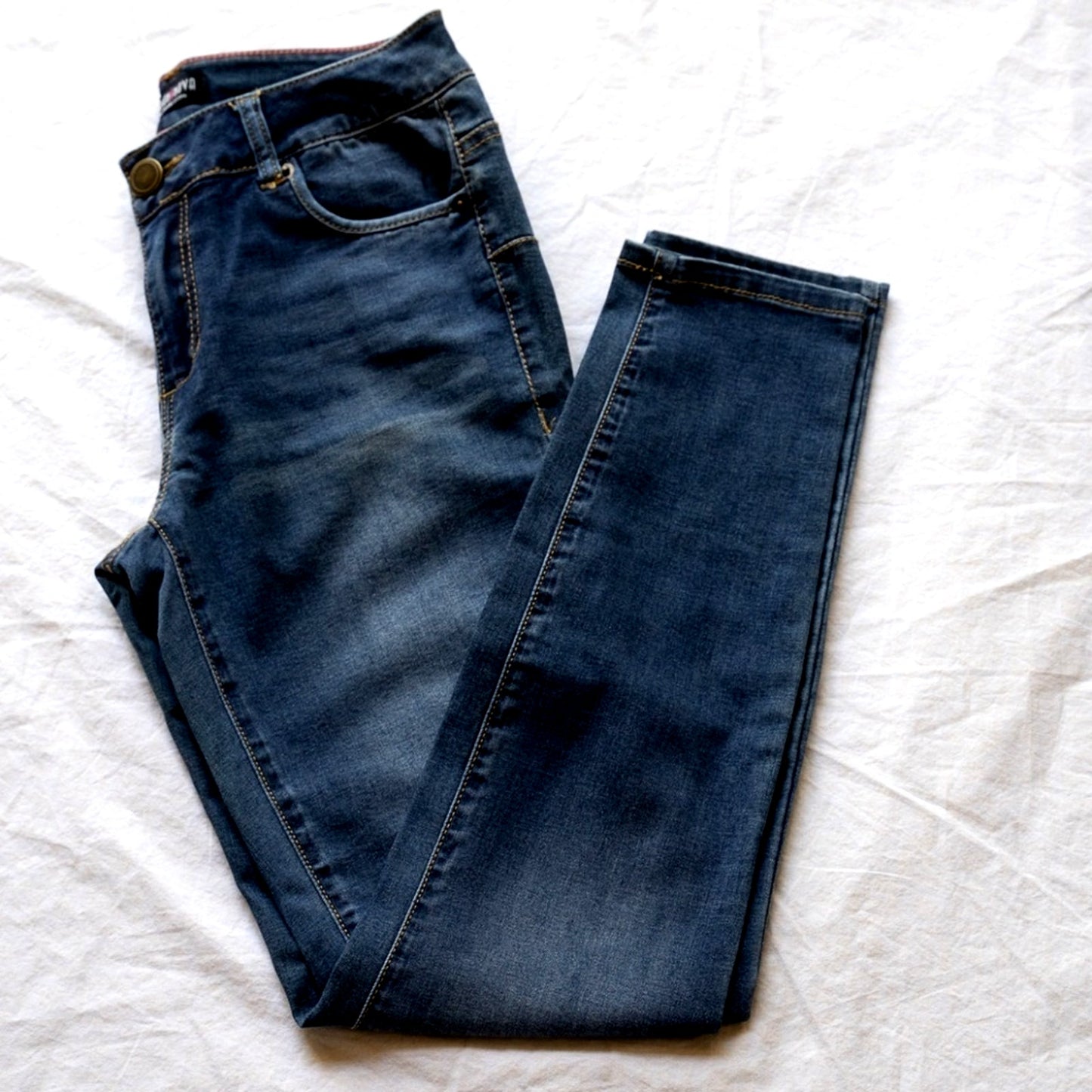 Fashion Nova Light Wash Mid Rise Skinny Denim Jeans 5