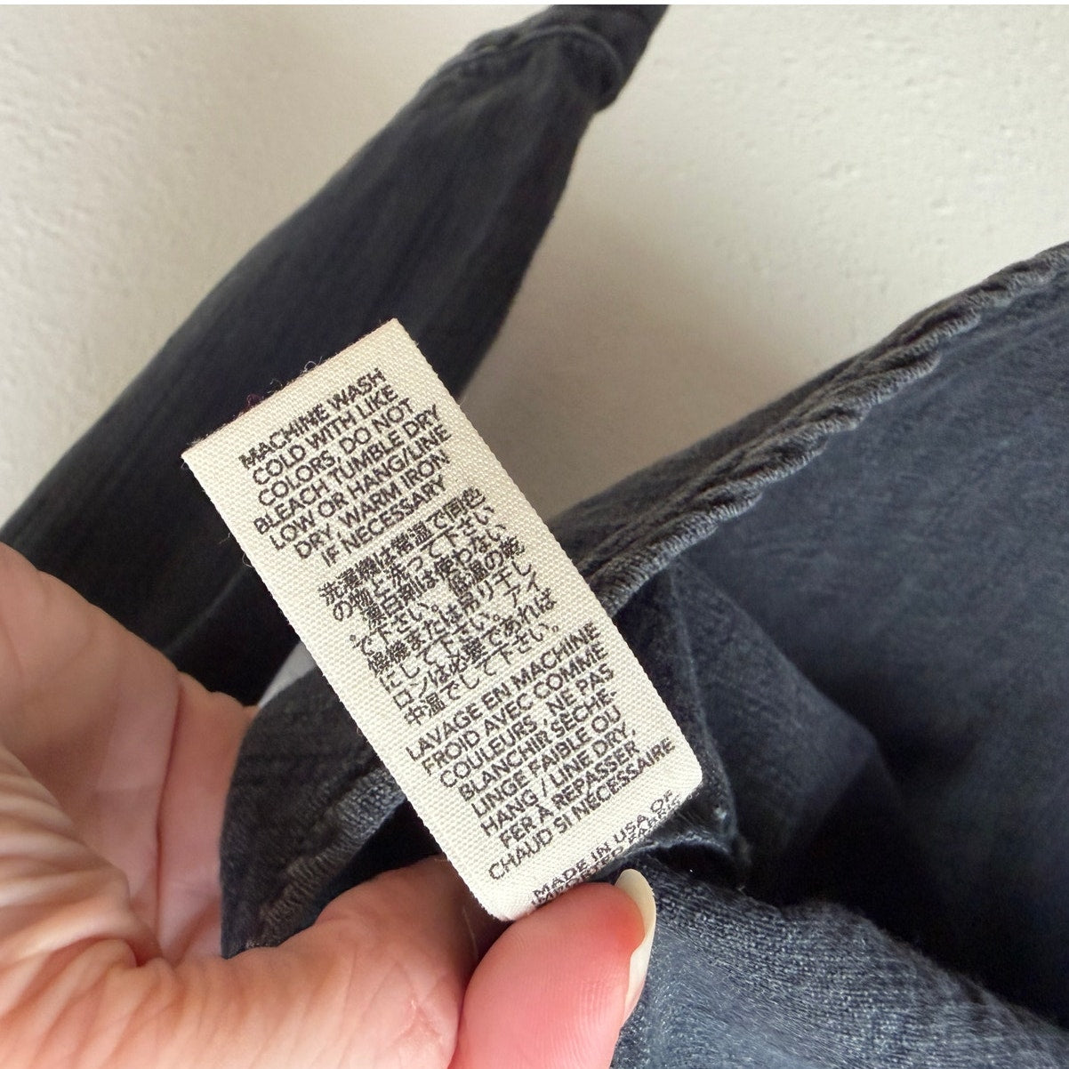 The Great Washed Black Denim Long Sleeve Shirt Size 0