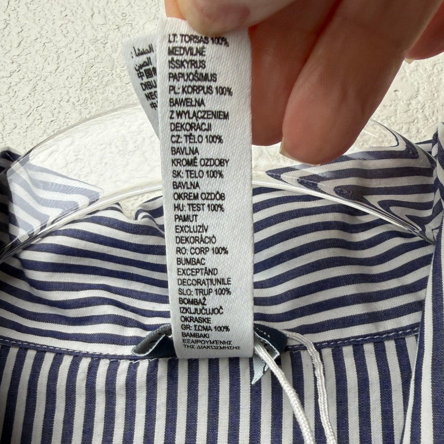 Polo by Ralph Lauren Striped Crop Pajama Set Shirt Shorts Size M