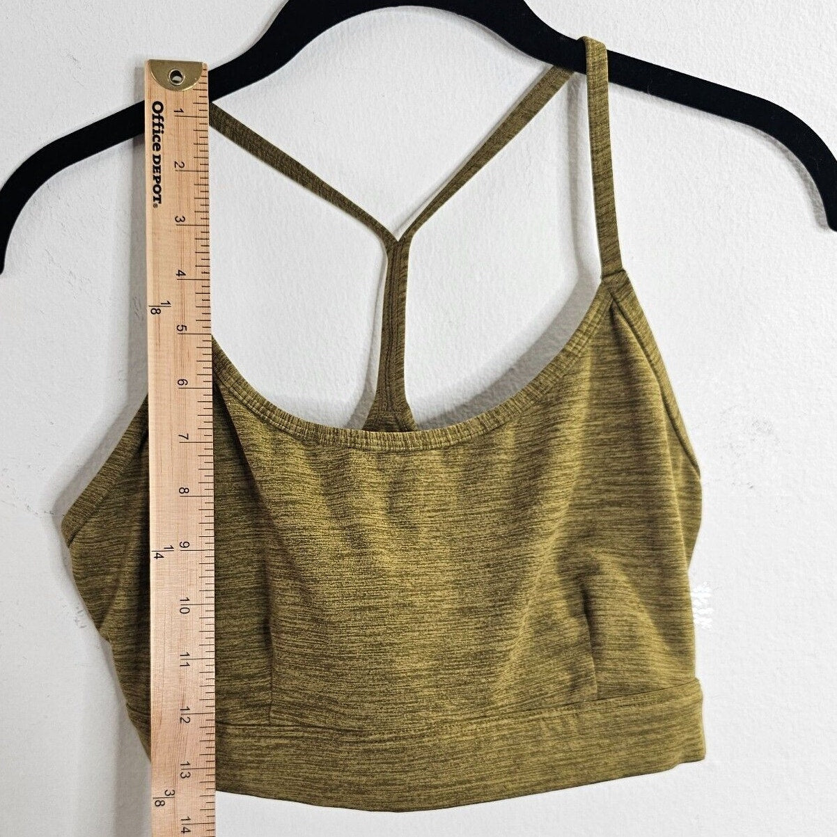 Joy Lab Olive Green Racer Back Spaghetti Strap Sports Bra Medium