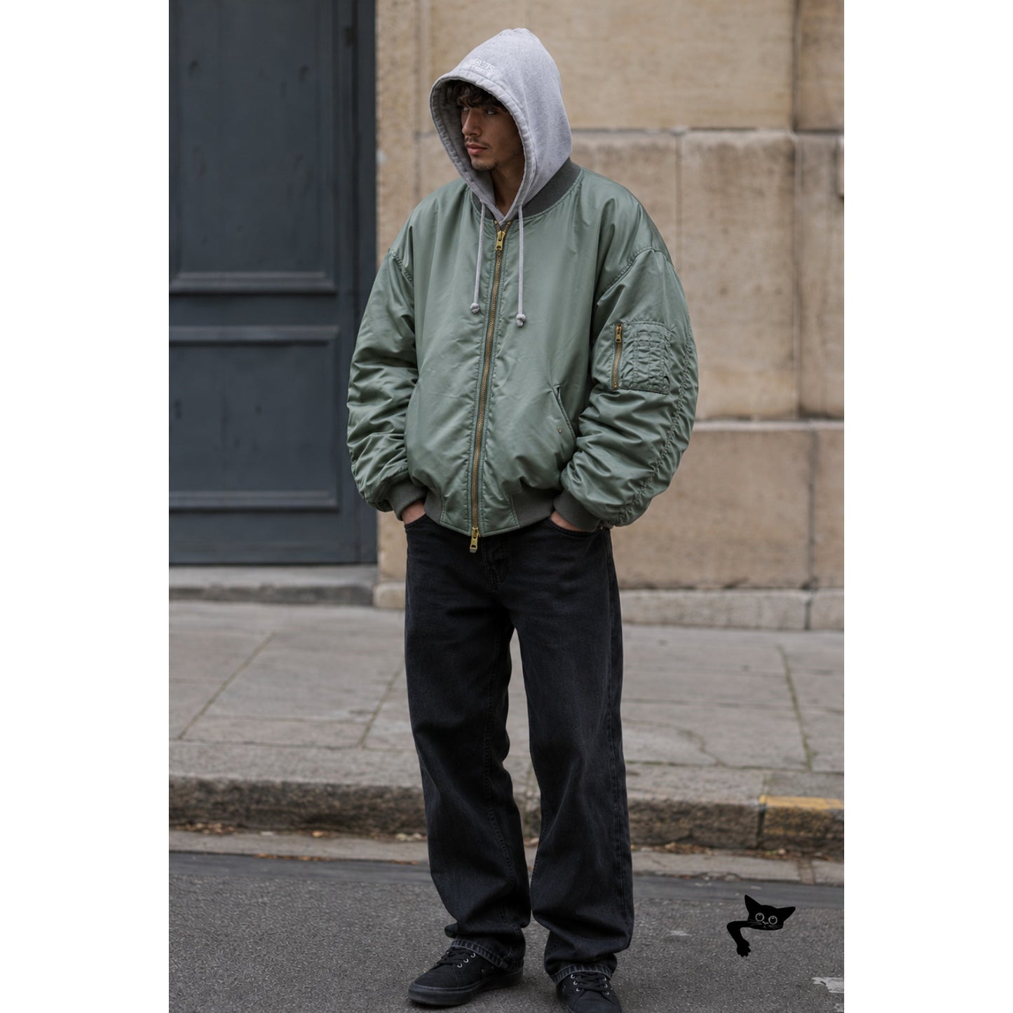Vetements x Alpha Mens M Green Hooded MA1 Bomber