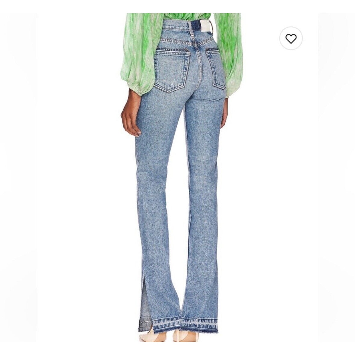 EB Denim Levi's 501 Unraveled Pocket & Hem Highrise Split Hem Button Fly Jean 23