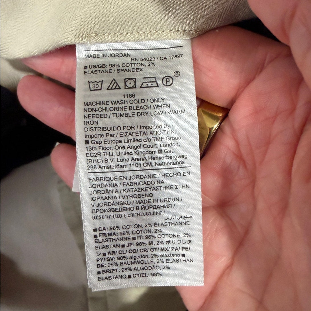 Banana Republic Relaxed Workwear Chino Pants Off White Taupe Men's US 30