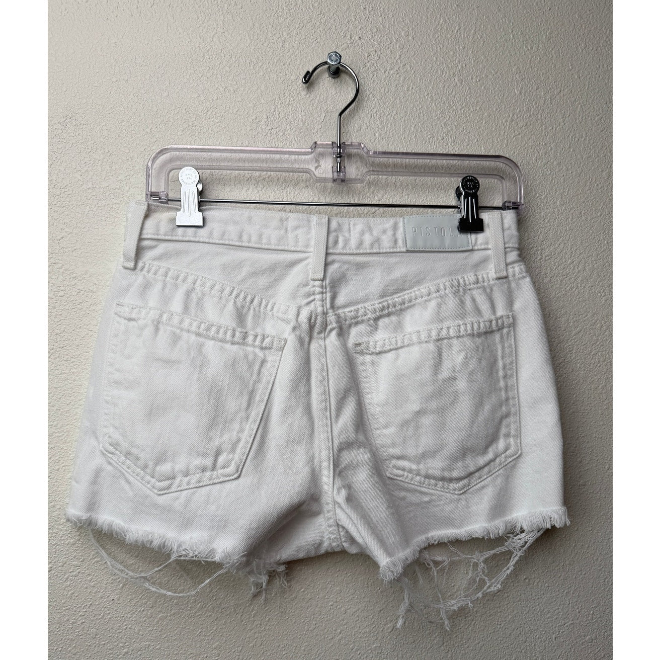 Pistola White Denim Shorts Womens US 27 Cutoff