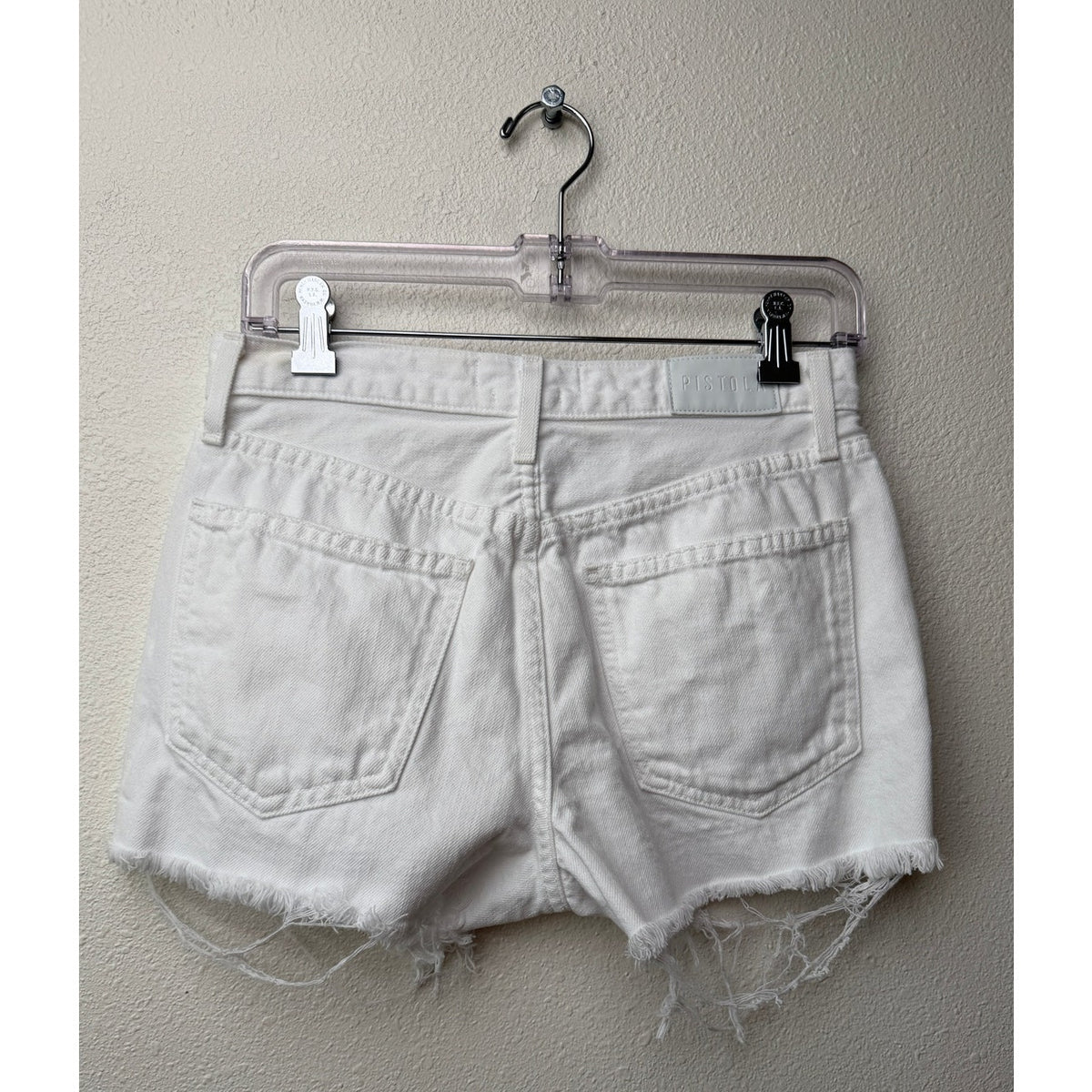Pistola White Denim Shorts Womens US 27 Cutoff