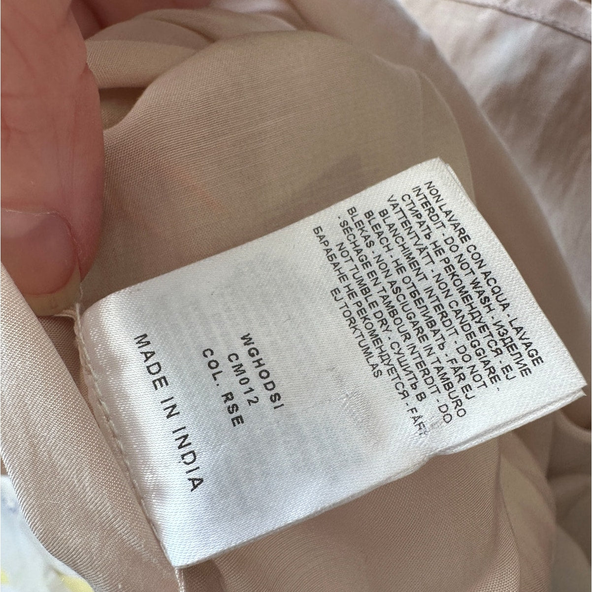 Fortela Ghodsi Tan Multicolor Beade Embroider Print Peasant Blouse 40