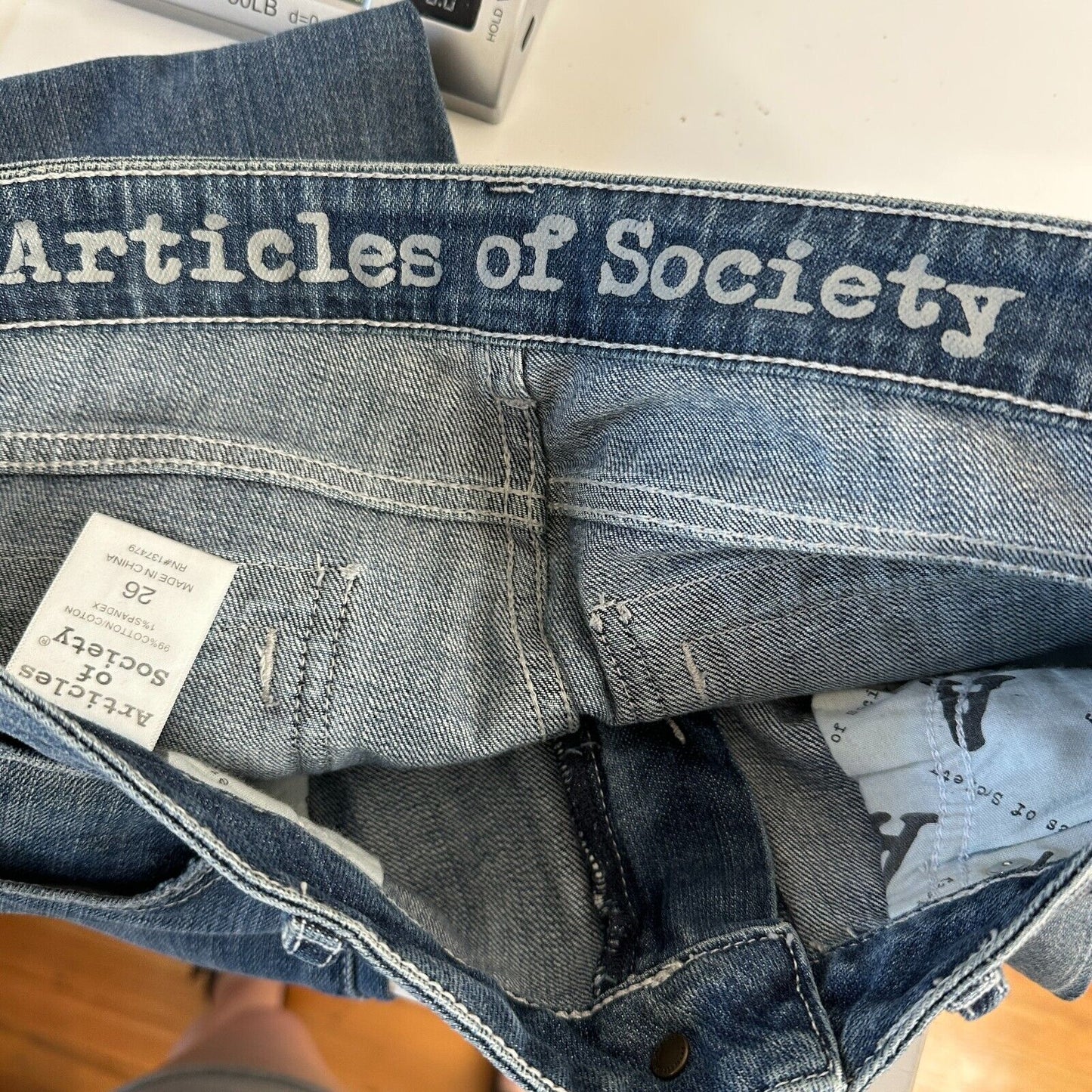 RARE Articles of Society Kendra Worn Boot Cut Distressed Jean Two Back Pockets 2