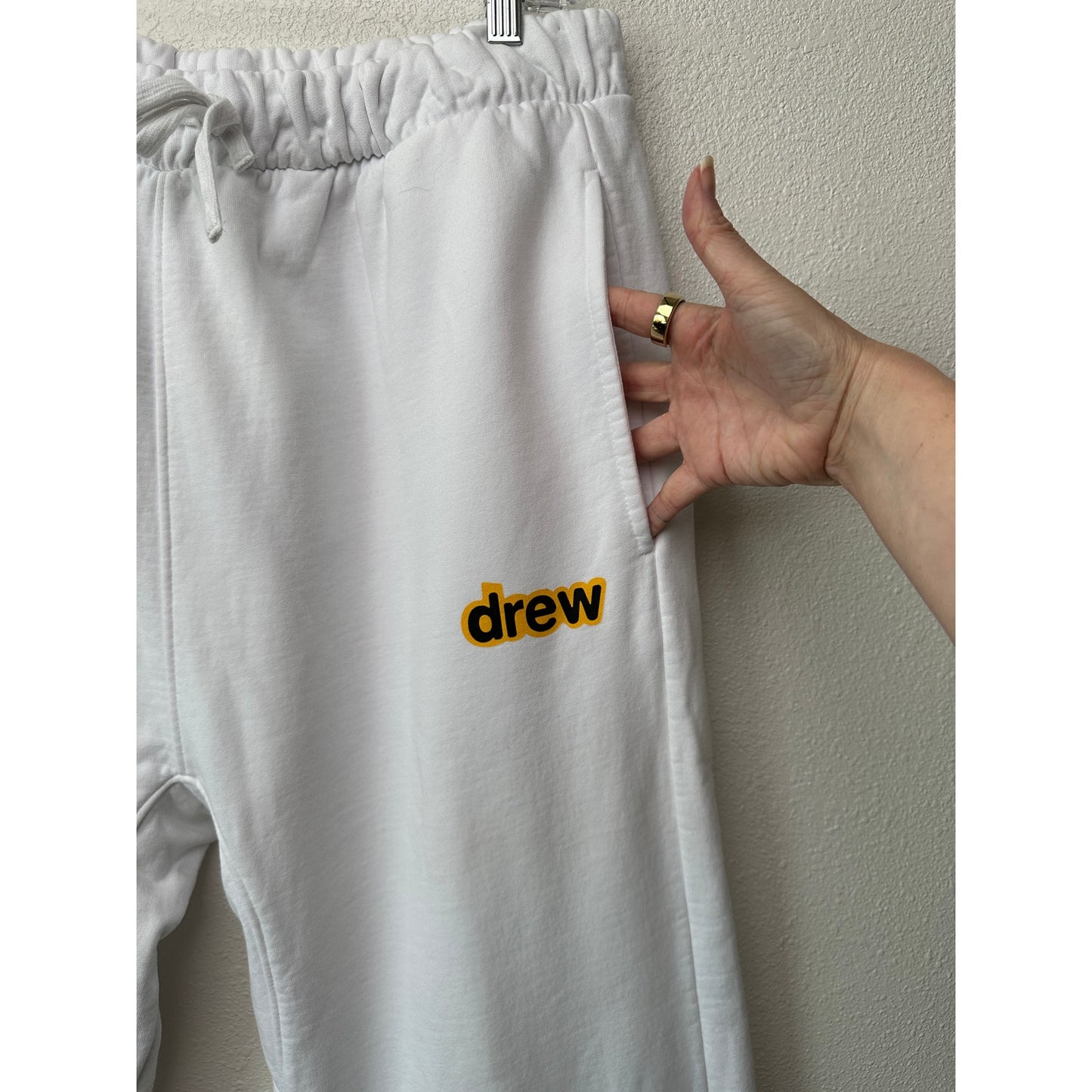 NWT Drew House Secret Sweatpant White Men’s XL Drawstring Elastic Hem