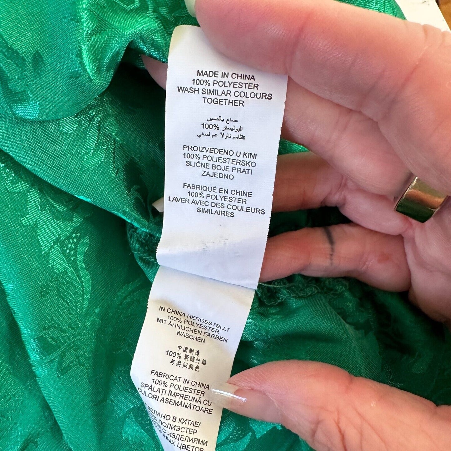 Missguided Emerald Green Satin Ruched Side Spaghetti Strap Mini Slip Dress 6